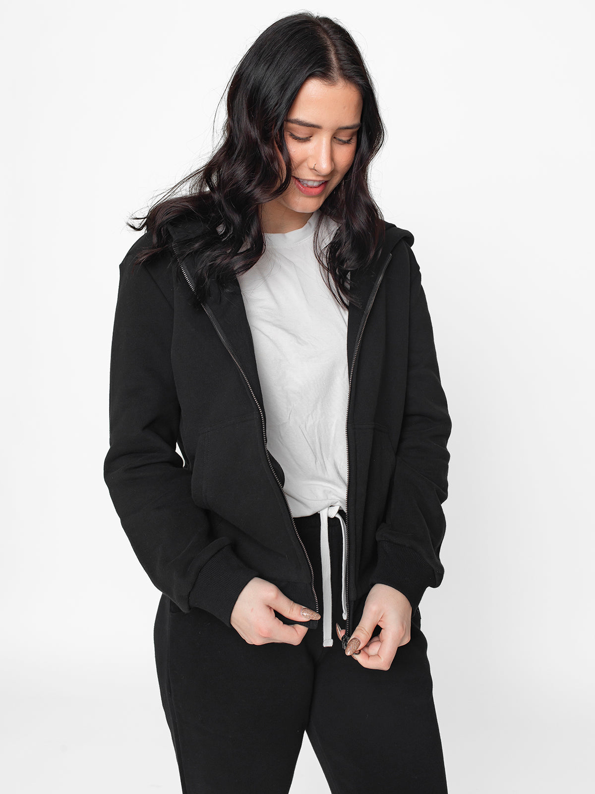 Men's Classic Zip-Up Hoodie - Black | Comfortable & Stylish Pullover for Casual Wear, Gym, and Outdoor Activities