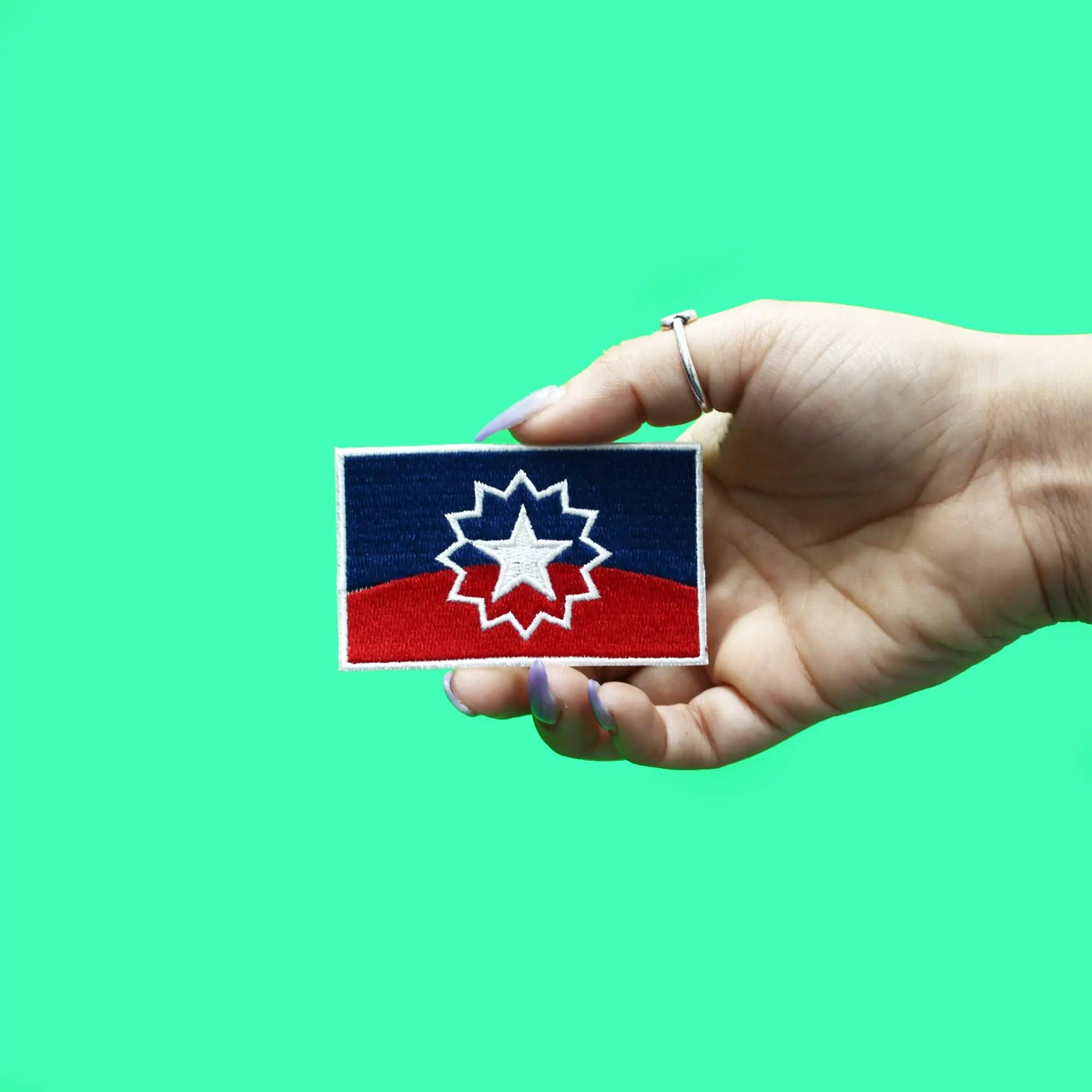 Juneteenth Flag Patch - Embroidered Iron On Applique for Federal Holiday Celebrations - Perfect for T-Shirts, Hats & Bags