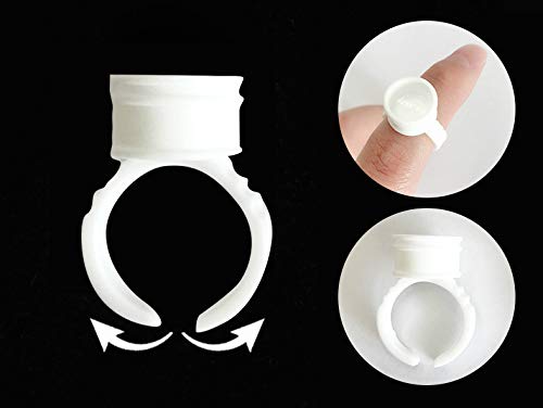 100PCS Disposable Tattoo Ink Caps - Large Size Tattoo Rings Cups for Microblading, Semi-Permanent Makeup & Pigment Glue Holder | Perfect for Tattoo Artists & Beauty Professionals | Use in Salons, Studios & Home Tattoo Kits