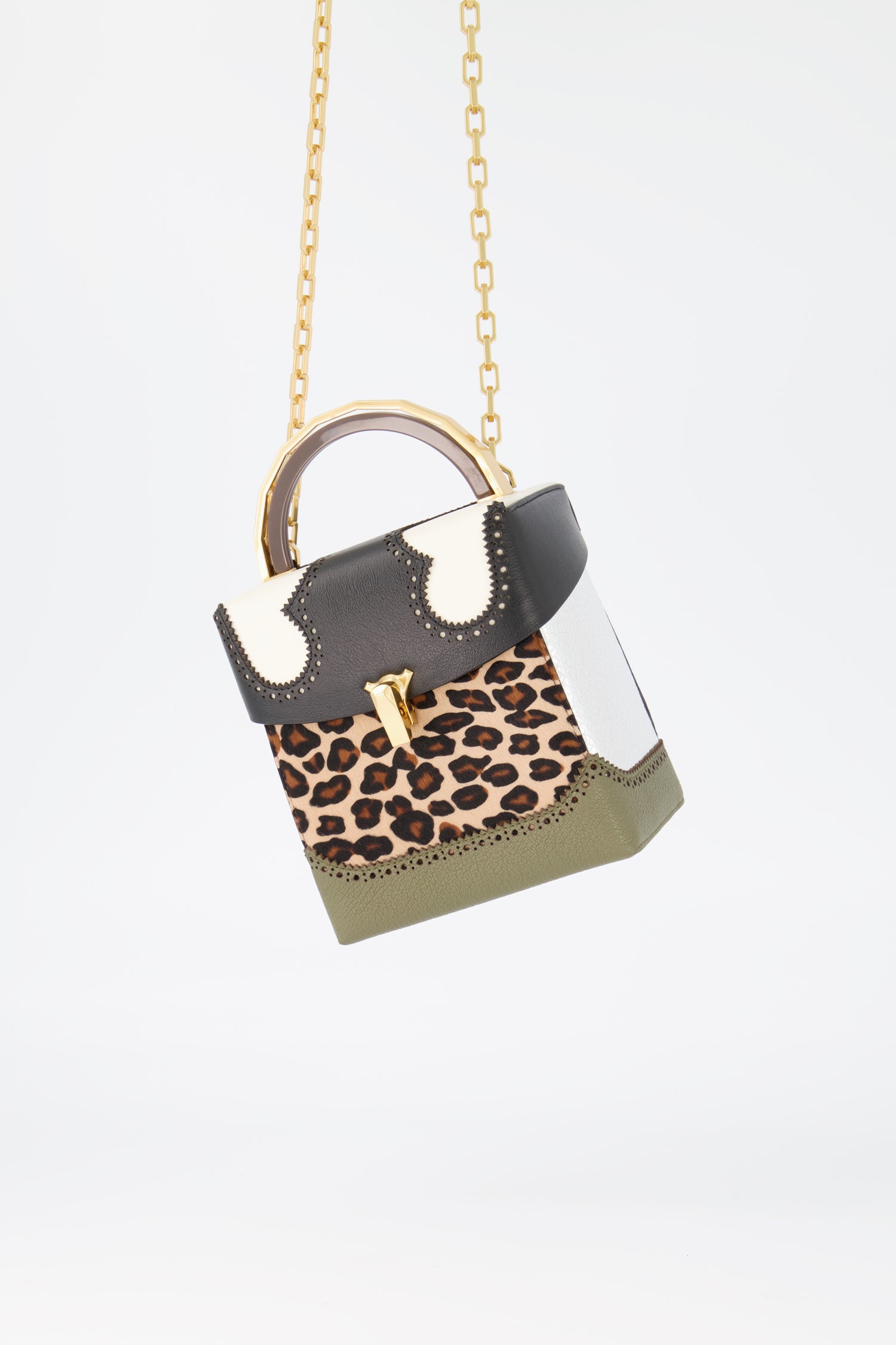 Volon Leopard Print Large Alice Bag - Stylish Women's Shoulder Handbag for Work, Party & Daily Use
