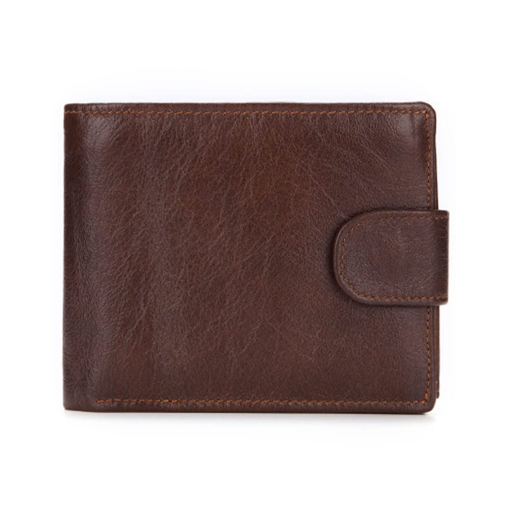 XWWDP Genuine Leather Men's Wallet - Slim RFID Blocking Bifold Wallet with Card Holder & Photo Slot - Perfect for Everyday Use, Travel, and Gifts (Color: A, Size: One Size)