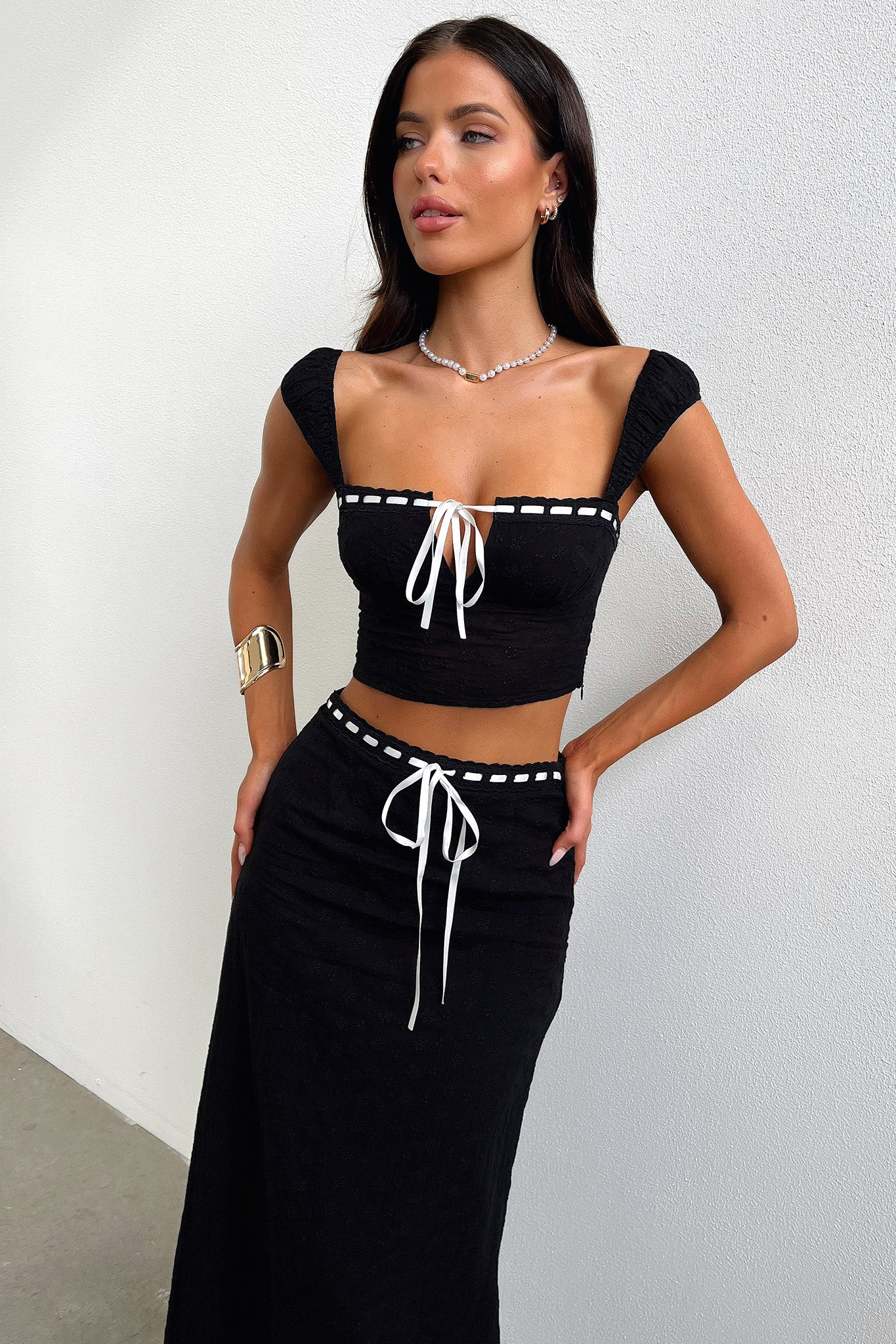 Flora Maxi Skirt for Women - Black Floral Print Long Skirt | Perfect for Summer, Beach, Boho Outfits & Casual Wear