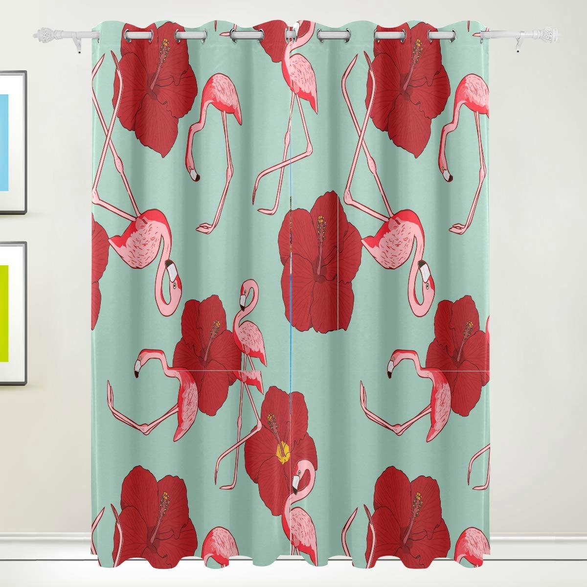 Blackout Curtains for Bedroom - Floral Thermal Insulated 84x55 Inch (2 Panels) for Studio & Porch