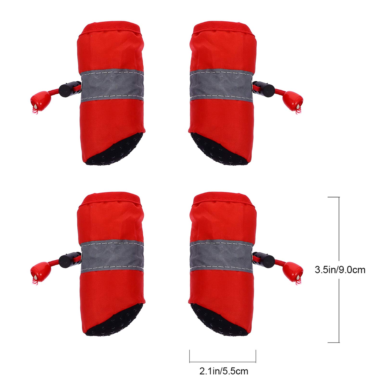 Balacoo 4PCS Christmas Pet Shoes - Waterproof Dog Boots for Outdoor Walking, All-Weather Puppy Paw Protectors, Non-Slip Dog Socks for Small Dogs & Cats - Perfect for Rain, Snow & Holiday Festivities