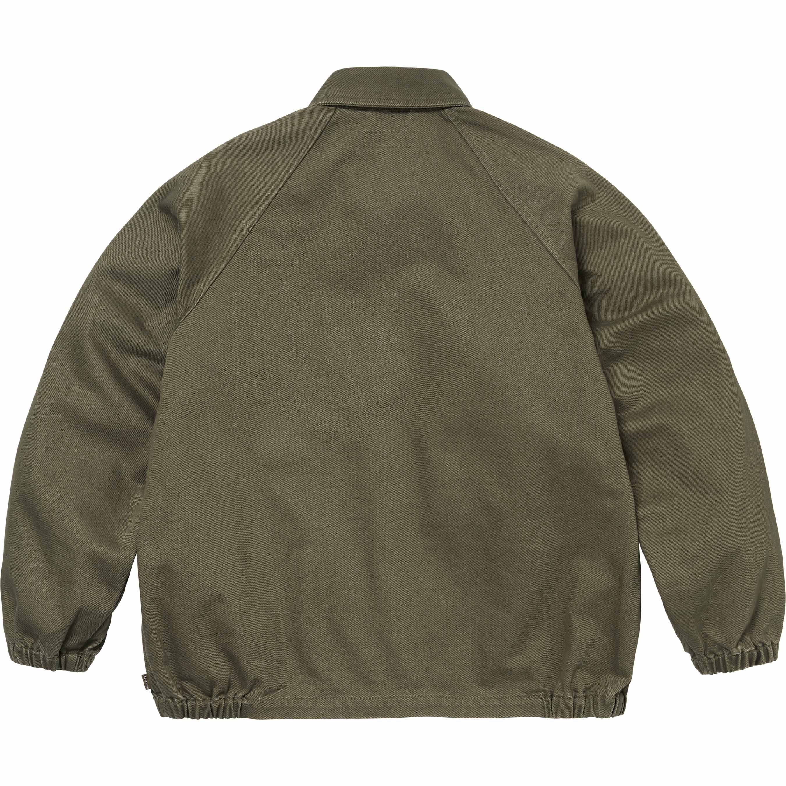 Supreme Arc Denim Coaches Jacket - Olive Green Vintage Style Denim Jacket for Men | Streetwear, Casual Outfit, Hip-Hop Fashion