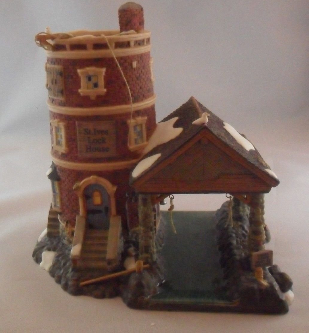 Department 56 St. Ives Lock House Collectible Village Building - Christmas Village Display, Holiday Home Decor, Winter Wonderland Scene