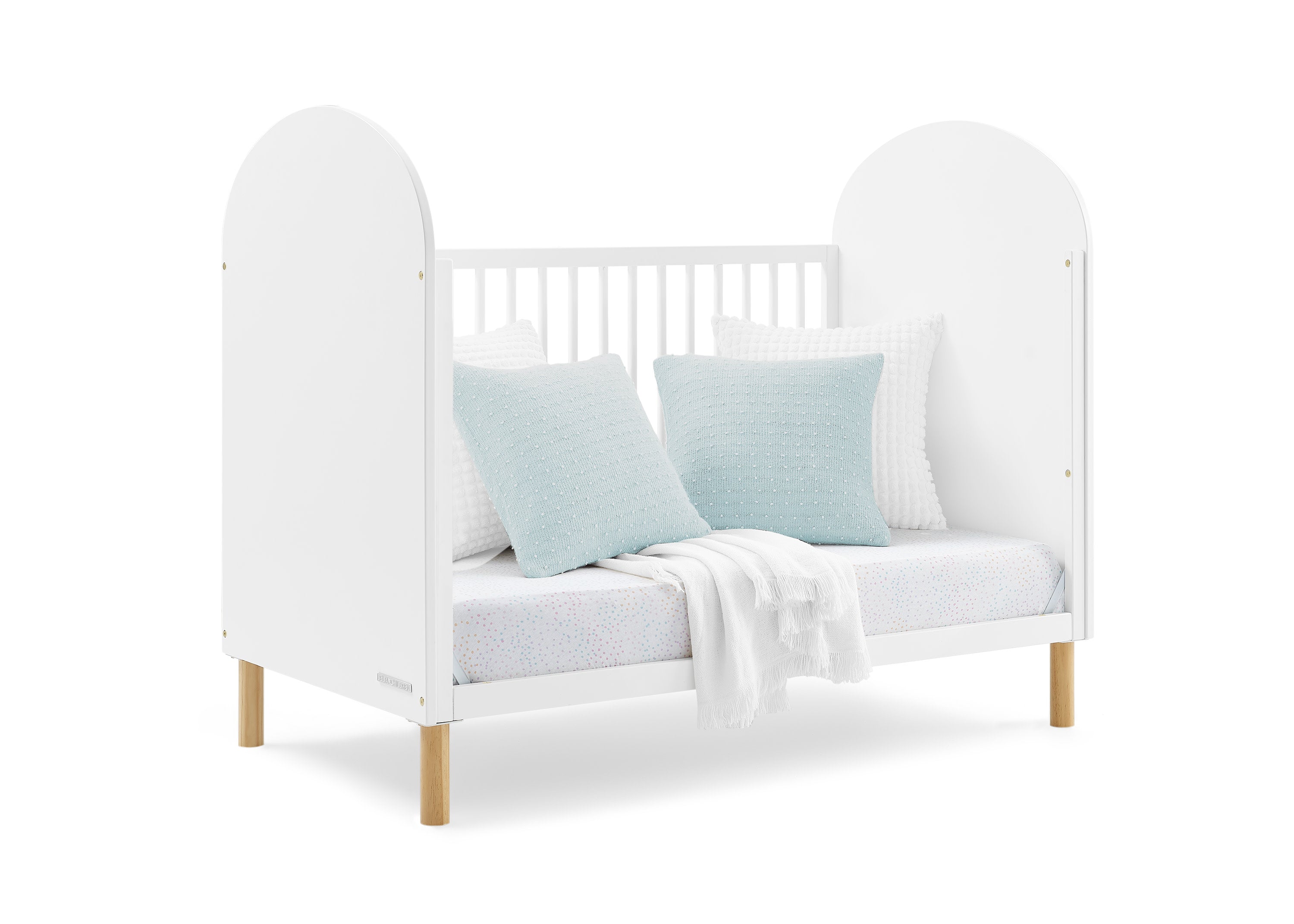 Reese 4-in-1 Convertible Baby Crib - Toddler Bed, Daybed & Full-Size Bed | Safe & Stylish Nursery Furniture for Newborns to Teens | Perfect for Small Spaces & Growing Families