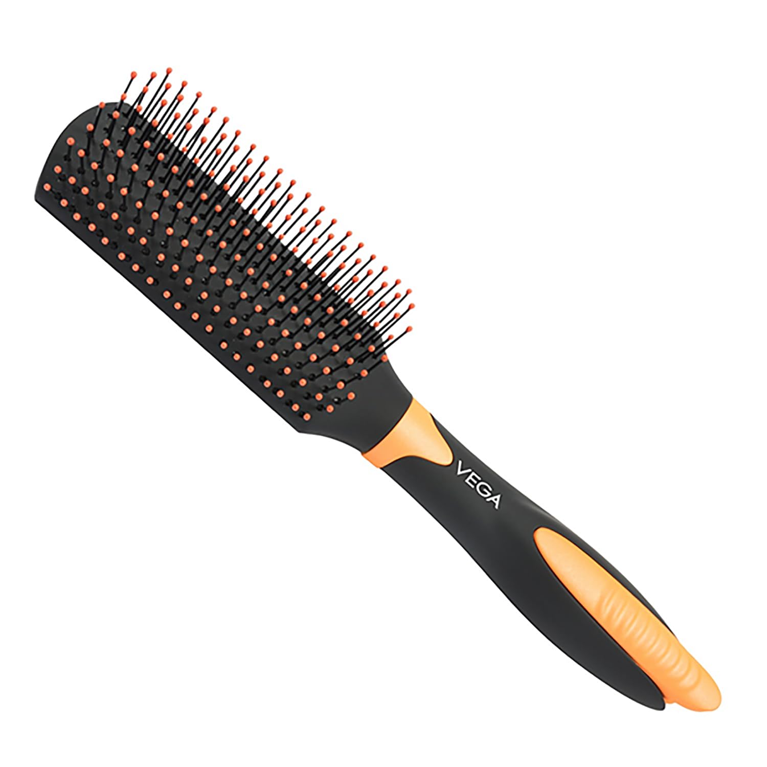 Vega Flat Hair Brush with Sectioning Clip - Best for Smoothing & Detangling Hair (E20-FB) | Ideal for Styling, Blowouts & Salon-Quality Results at Home | Men & Women