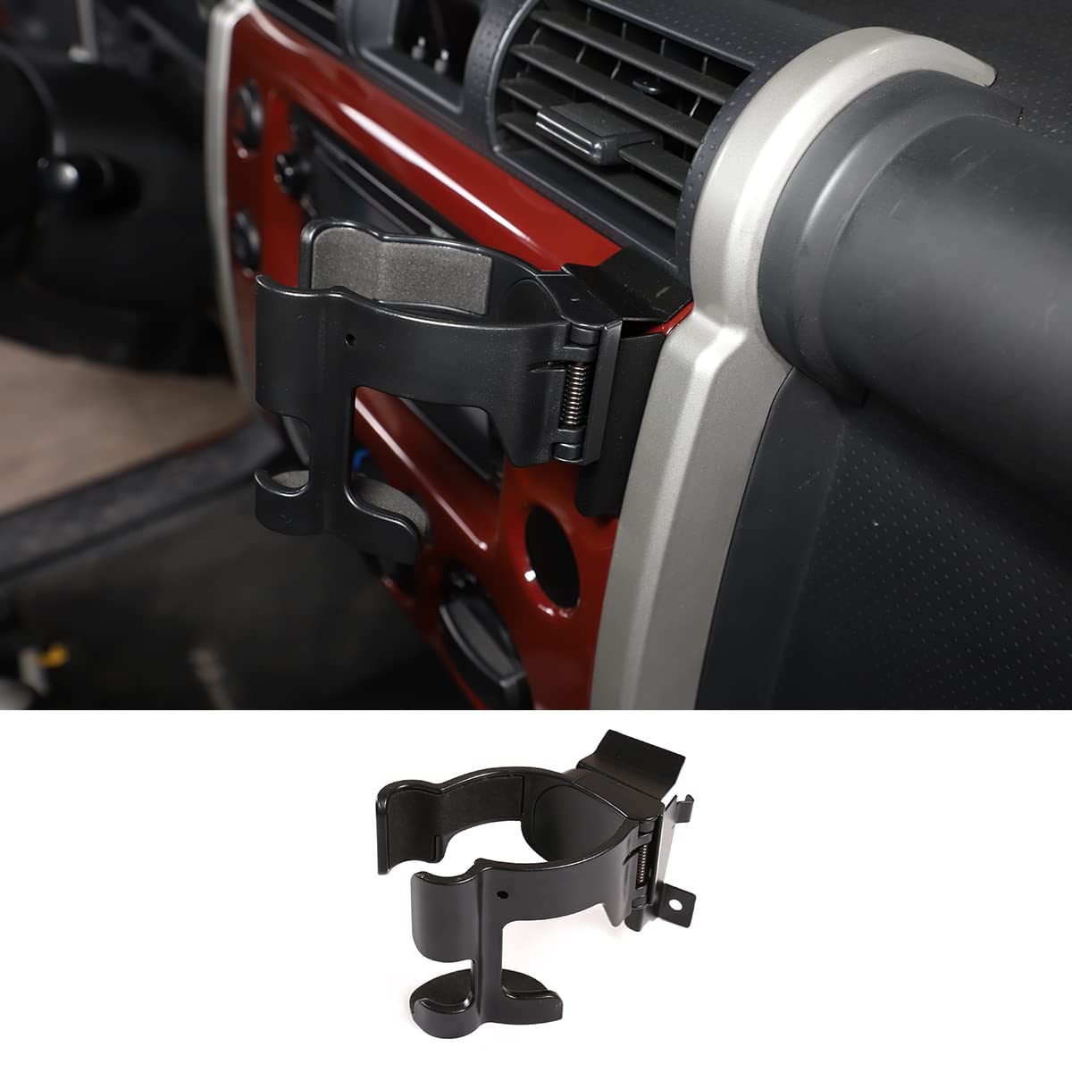 Universal Car Phone Holder Mount for Toyota FJ Cruiser 2007-2021 - Anti-Slip Cup Holder & Air Vent Cell Phone Stand - Hands-Free Black Phone Cradle for Safe Driving & Navigation