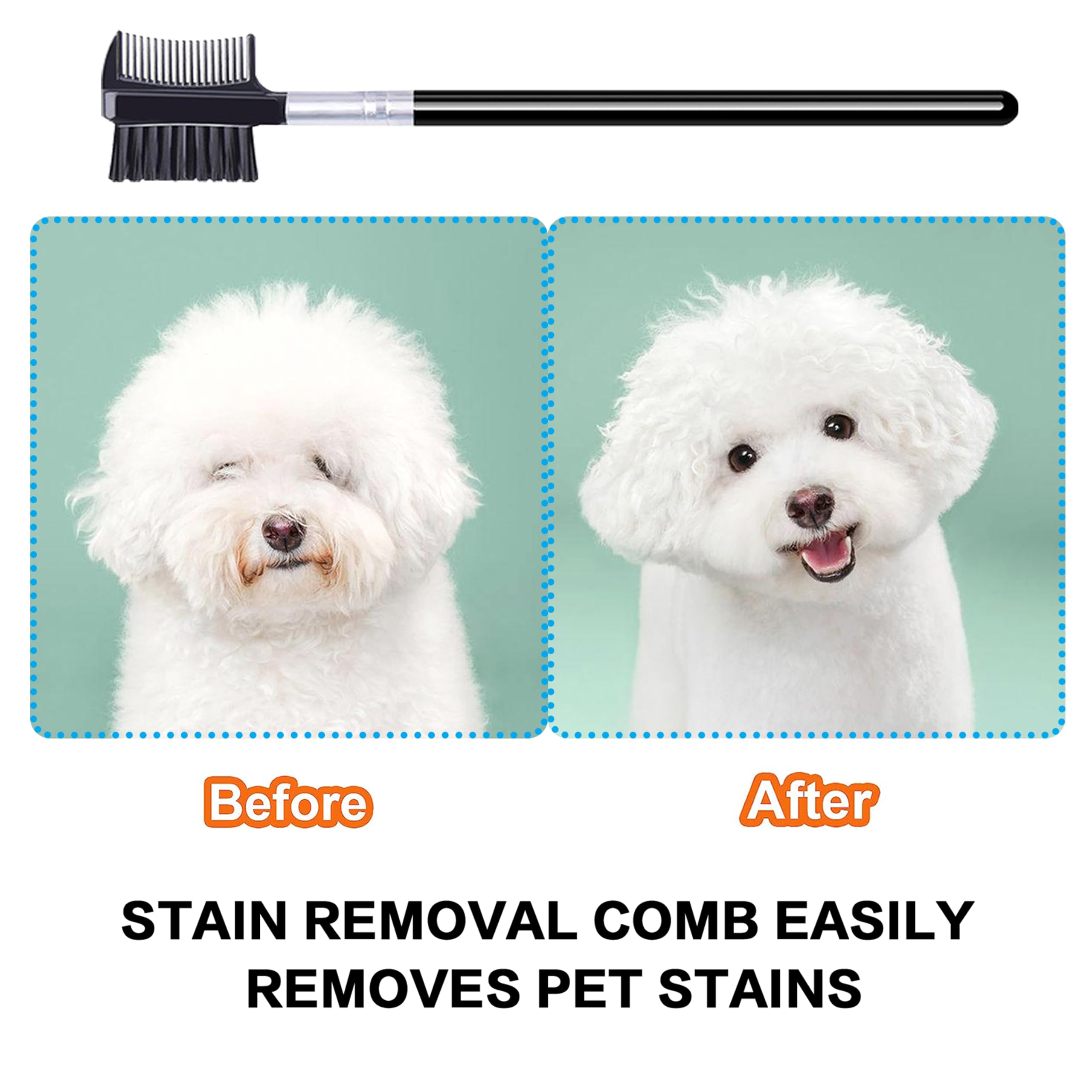5 Pack Stainless Steel Flea & Lice Comb for Dogs & Cats - Double-Sided Grooming Comb with Rounded Teeth, Tear Stain Remover & Dematting Tool - Ideal for Small, Medium & Large Pets (Pink) - Perfect for Daily Grooming, Flea Control & Pet Hygiene Care