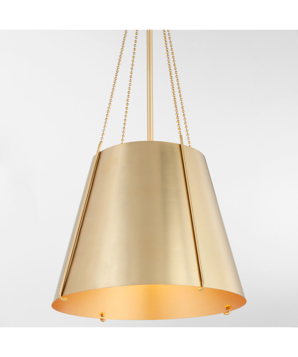 Vintage Aged Brass Single Light Pendant - Perfect for Kitchen Island, Dining Room, or Entryway Lighting