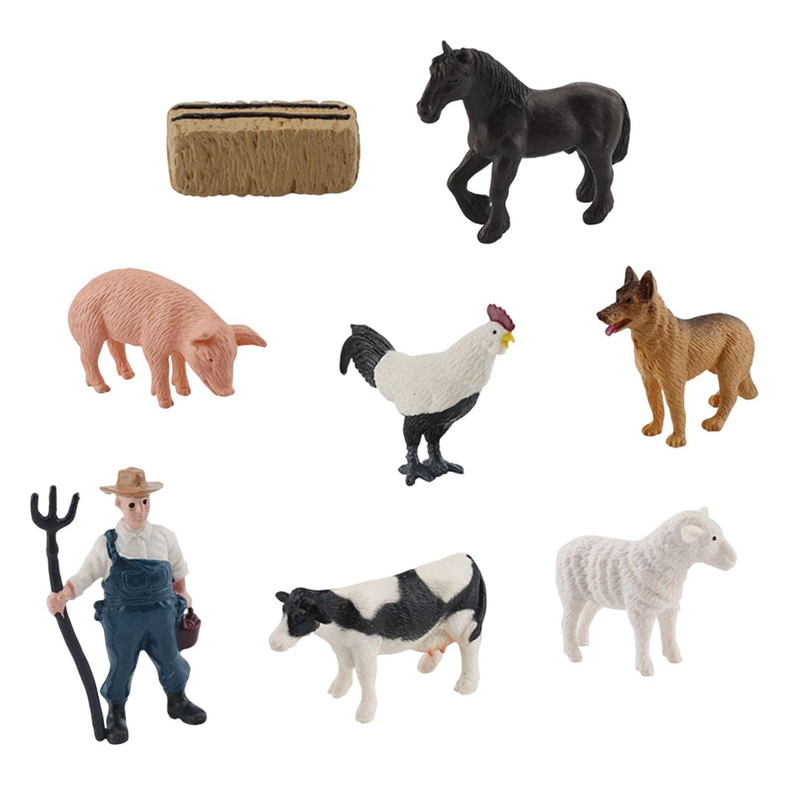 Gazechimp 8-Piece Farm Animal Figurines Set - Realistic Educational Toys for Toddlers, Boys & Girls - Perfect for Learning, Playtime, Birthday Party Favors & Preschool Classroom Activities