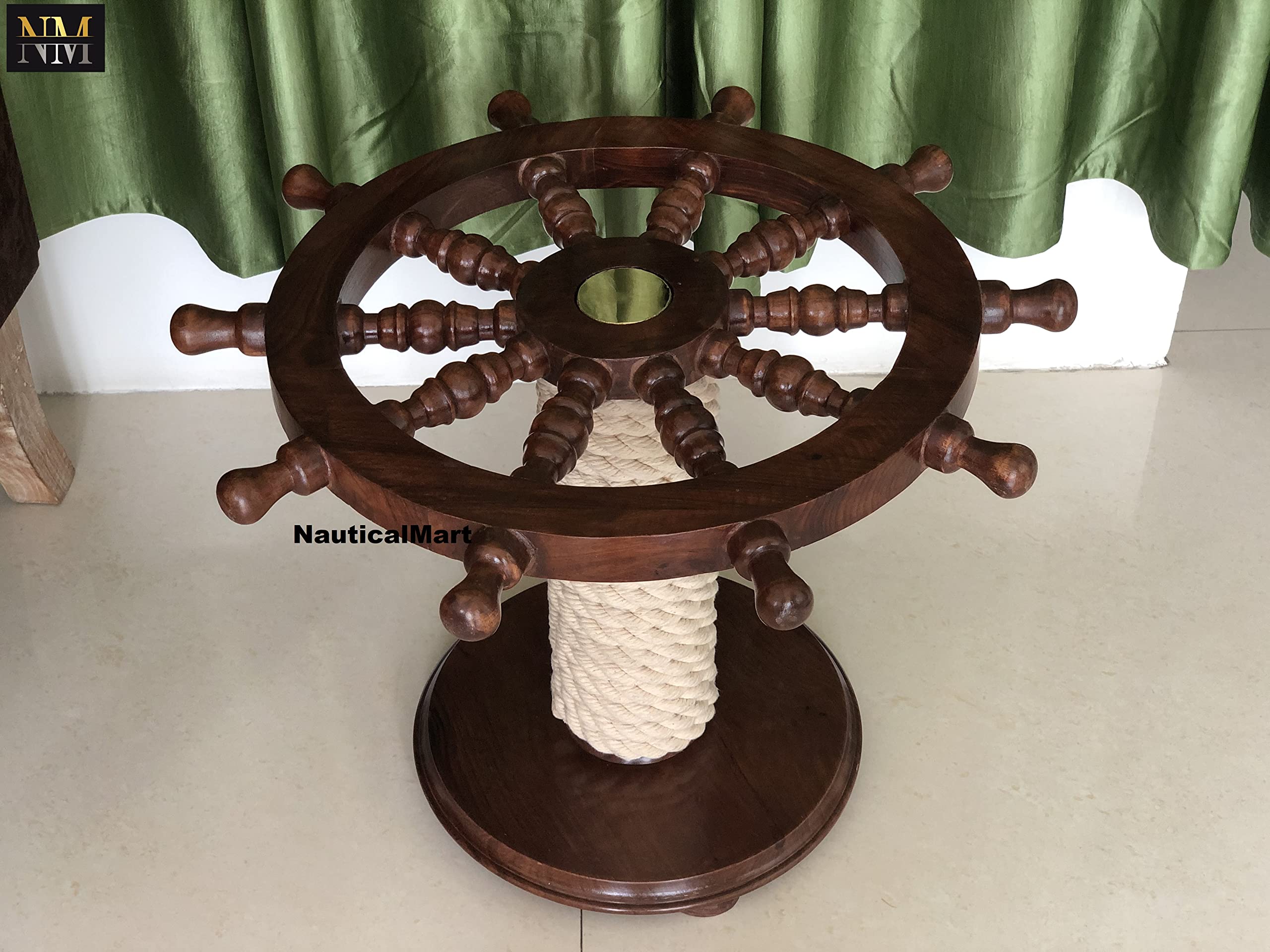 NauticalMart Beaufort Round Accent Table 24