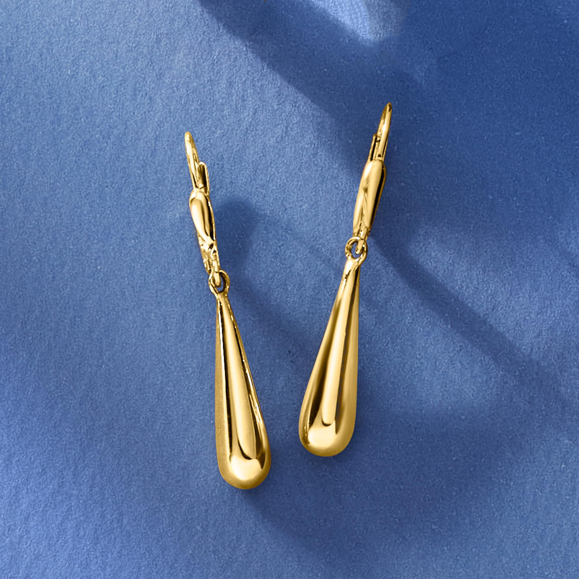 14kt Yellow Gold Teardrop Earrings for Women - Elegant Dangling Drop Earrings | Perfect for Weddings, Parties & Special Occasions