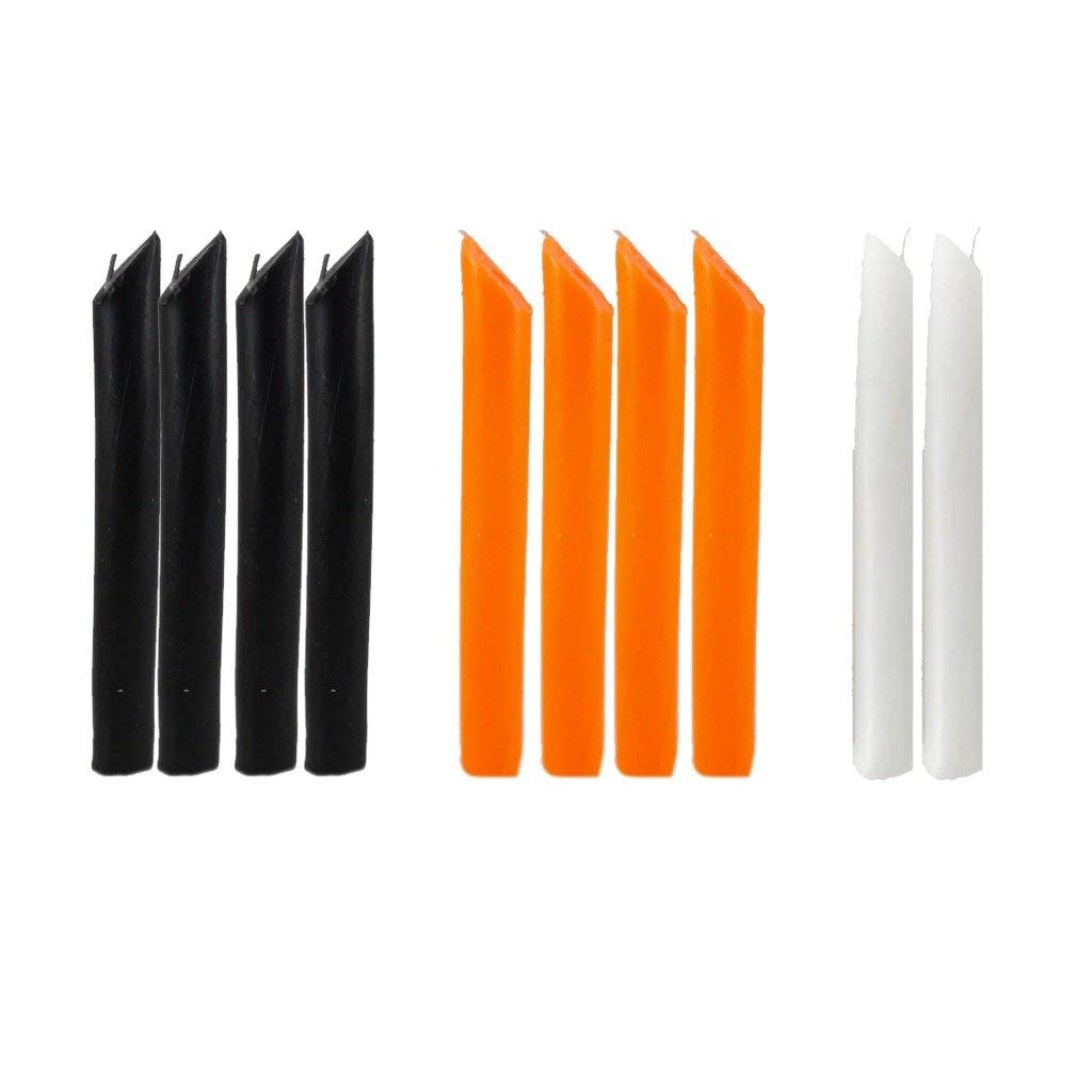 Halloween Drip Candles 10 Pack - Black, Orange & White Bottle Dripping Candles for Spooky Decor, Party Centerpieces & Haunted House Ambiance