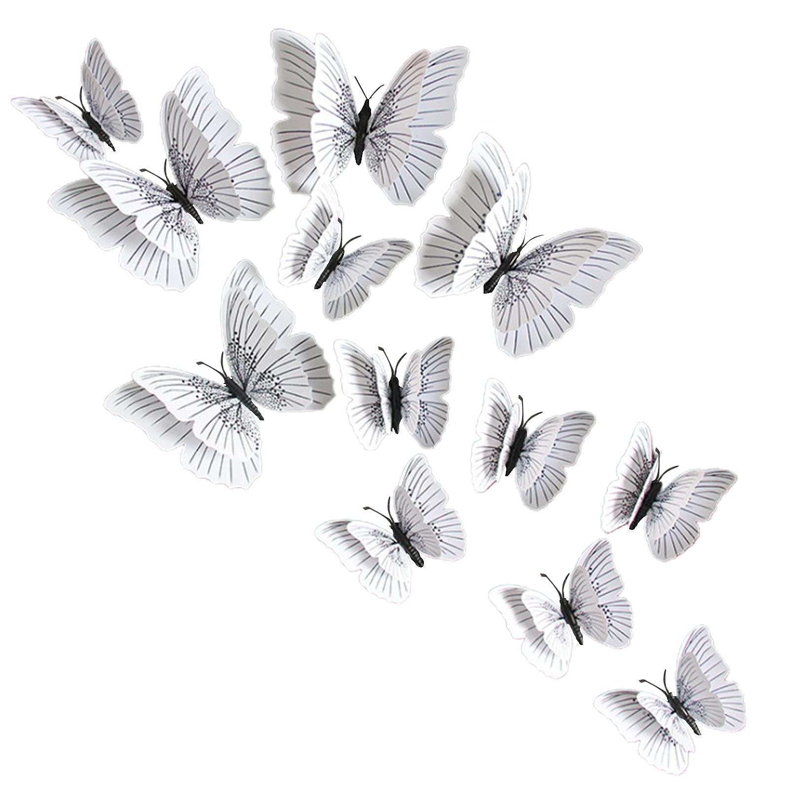 12Pcs Removable PVC Wall Stickers - Flying Animal Decals for Kids Room, Bedroom & Living Room Decor (Black) | Easy Peel & Stick Home Decor for Nursery, Playroom & Dorm