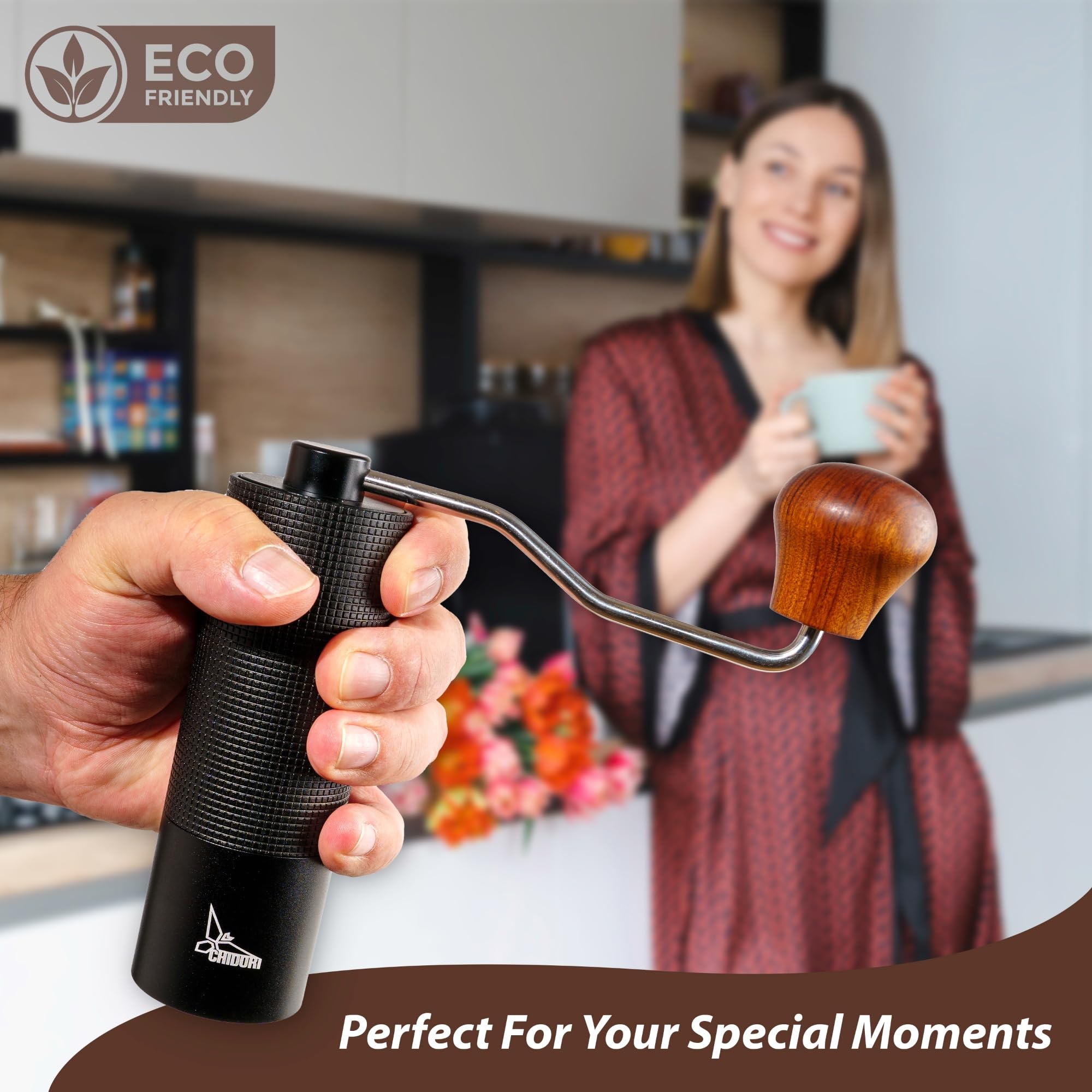 Manual Coffee Grinder for Espresso & French Press - Portable for Camping & Travel