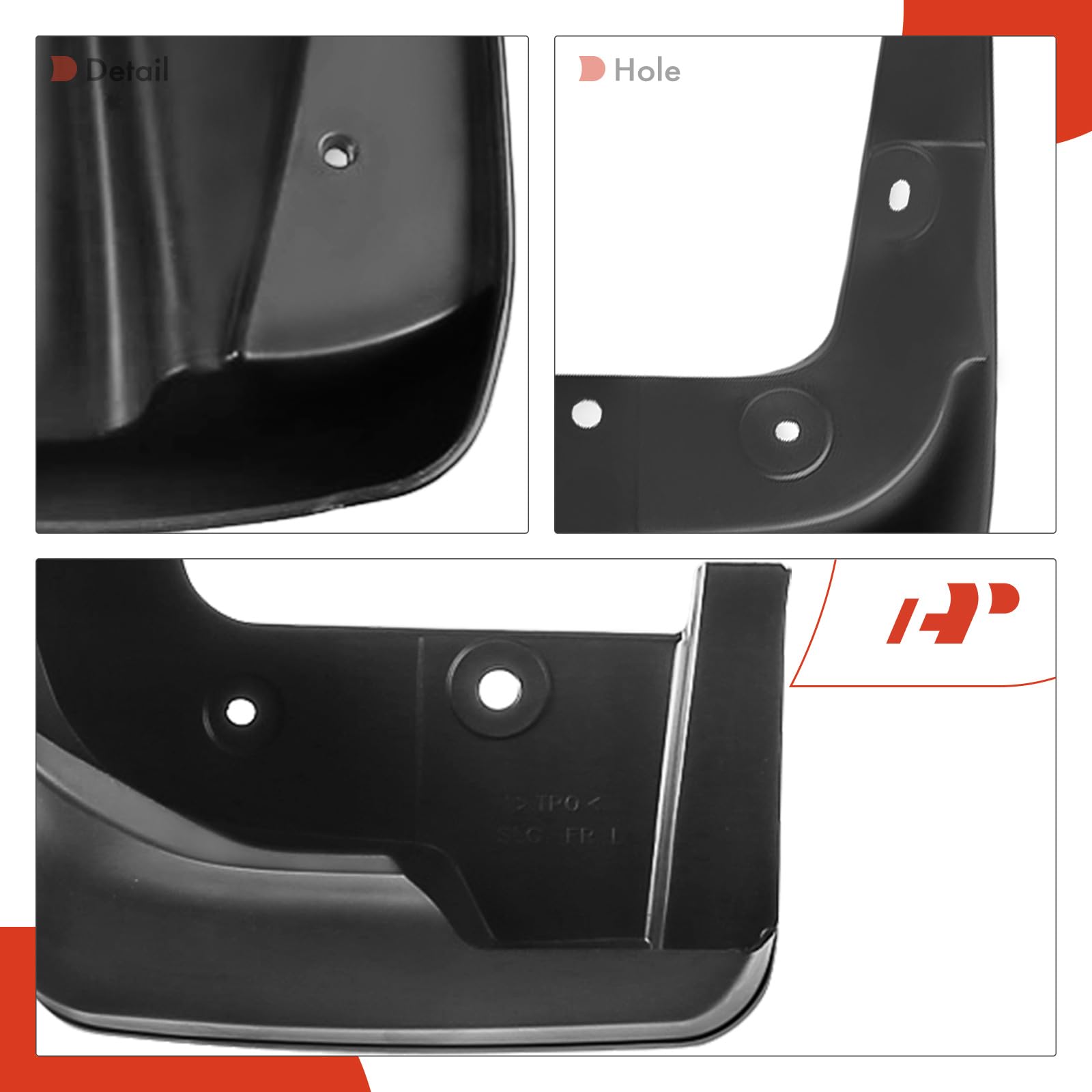 Premium 4PCS Mud Flaps Splash Guards for 2009-2013 Honda Odyssey - Front & Rear Set with Hardware Accessories | Durable Protection Against Road Debris & Weather for Mini Passenger Vans