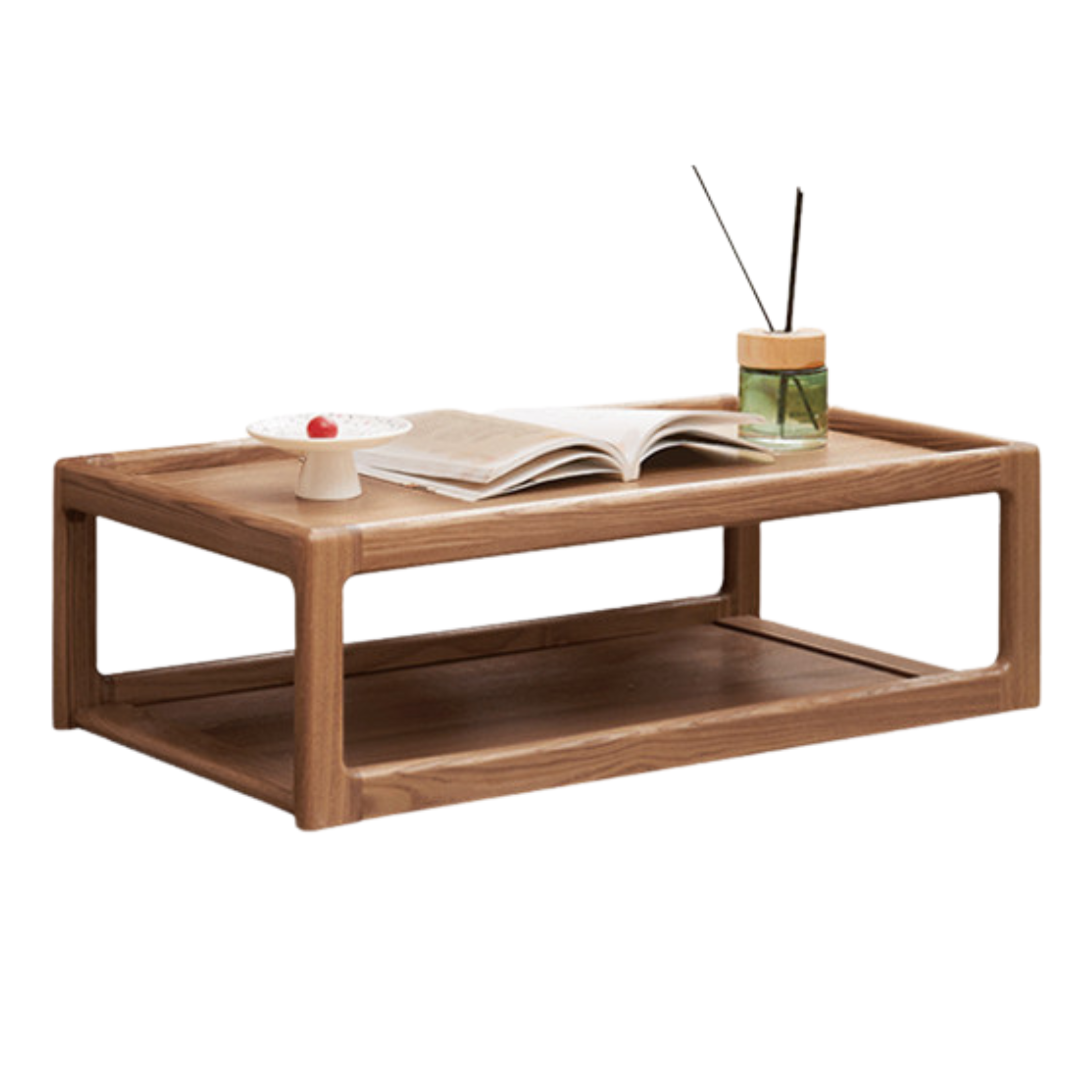 14.1x25.5x7.8 inch / 36x65x20cm / walnut color /  Ash Tea Table