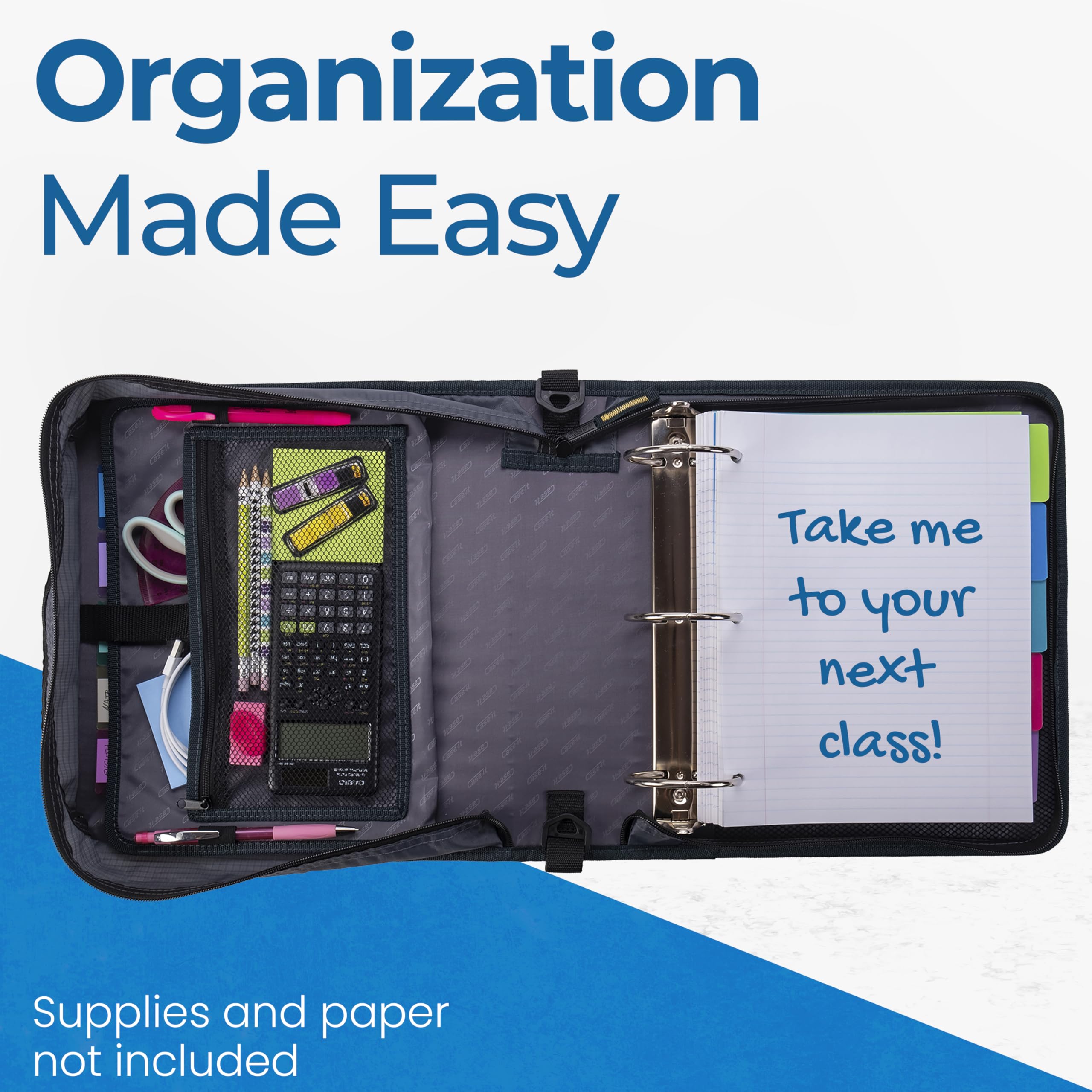 Case-it Mighty Zip Tab Zipper Binder - 3