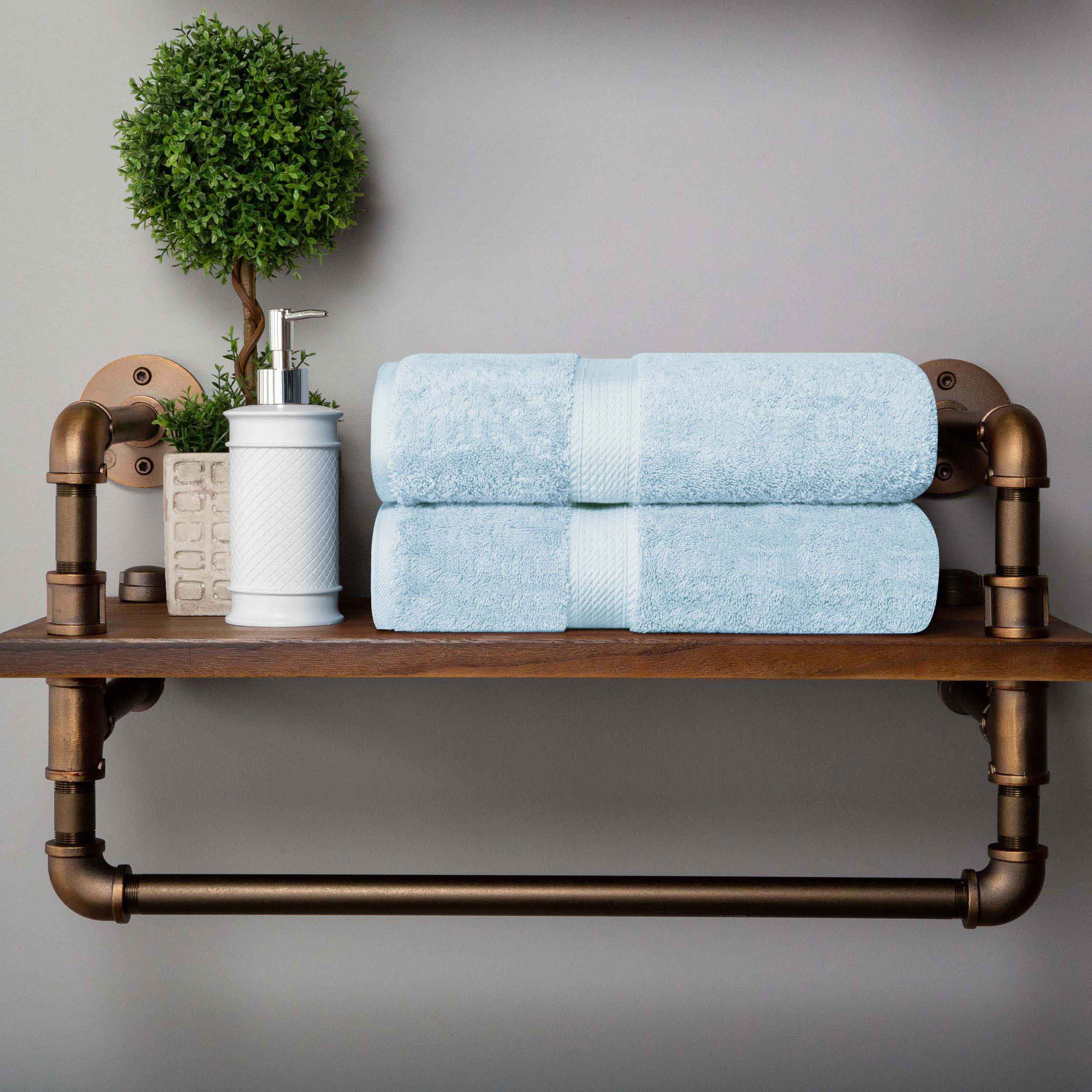 Premium Egyptian Cotton Bath Towel Set - Ultra Soft, Absorbent & Heavyweight 2-Piece Set for Spa, Bathroom & Luxury Home Use