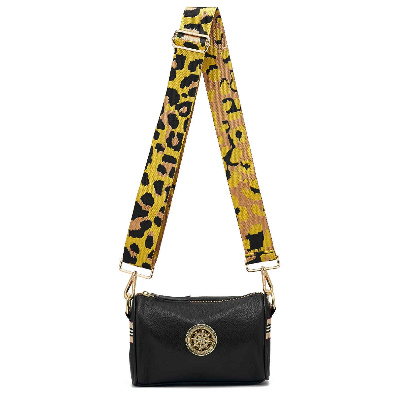Adjustable Wide Purse Straps Replacement - Gold Hardware Crossbody Shoulder Strap for Women | Perfect for Handbags, Totes & Everyday Use