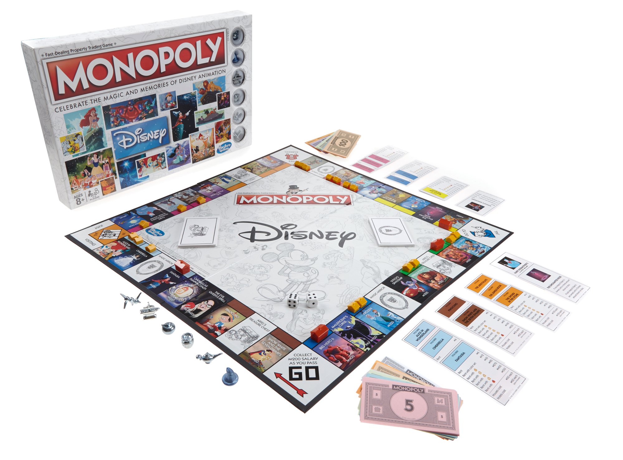 Hasbro Gaming Monopoly Disney Animation Edition Board Game - Family Fun Night & Disney Movie Themed Party Game