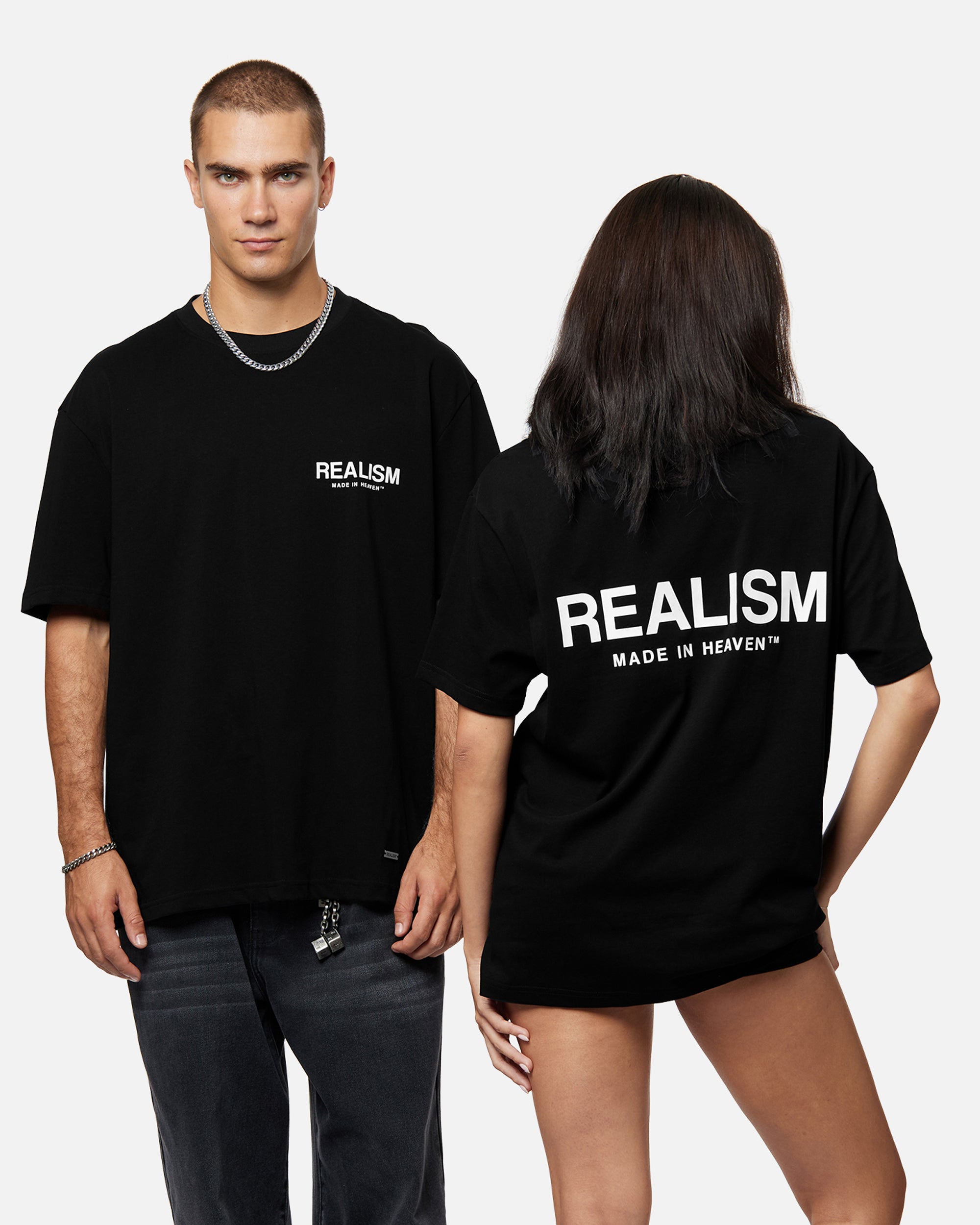 SSS Realism Heaven Logo Tee - Jet Black Men's Graphic T-Shirt | Streetwear Fashion for Casual Wear & Urban Style
