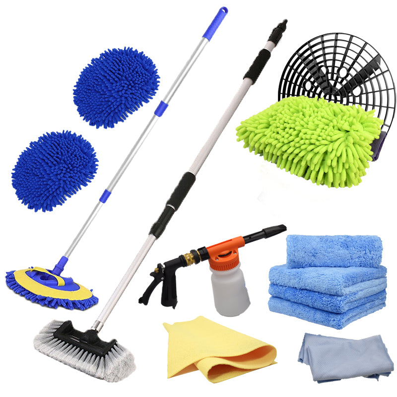 Scrub & Shine All-in-One Car Wash Kit (13-Piece) - Premium Car Cleaning Supplies for Hand Washing, Detailing & Auto Care - Perfect for Sedans, SUVs & Trucks