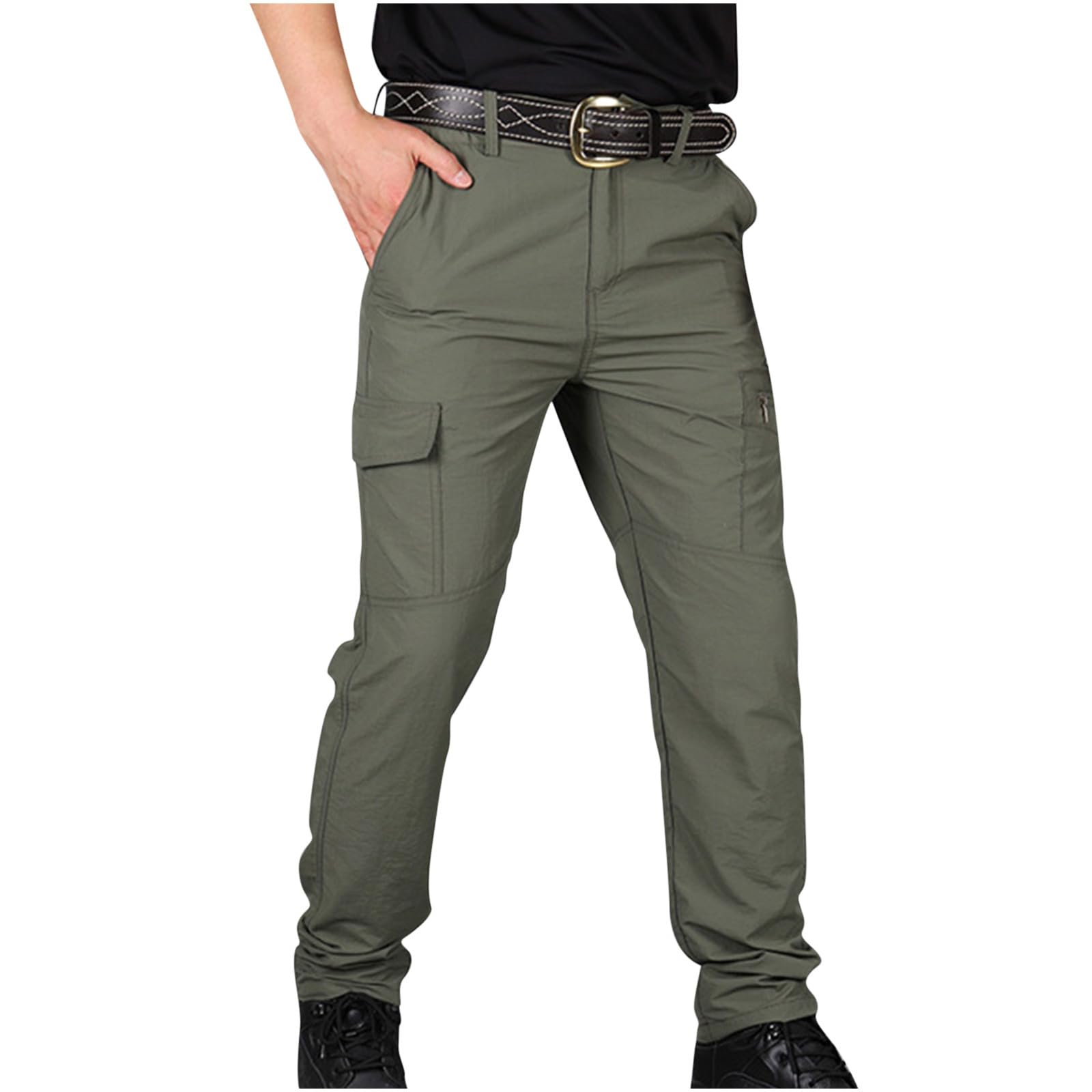 Men's Cargo Jogger Pants - Elastic Waist with Drawstring, Workout Athletic Hiking Sweatpants for Casual Running & Outdoor Activities | Perfect for Gym, Travel & Everyday Wear