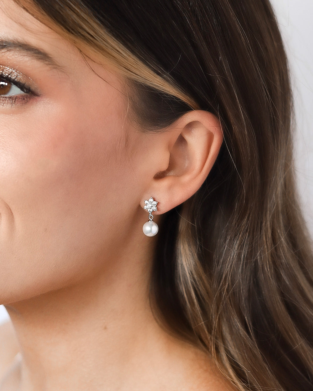 Ella Pearl Earrings for Women - Elegant Freshwater Pearl Stud Earrings with Sterling Silver Post | Perfect for Weddings, Parties & Everyday Wear