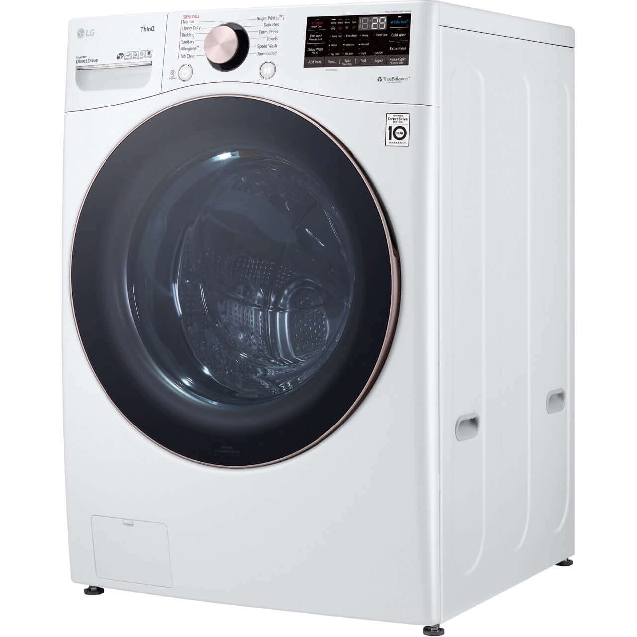 LG WM4000HWA 27 Inch 4.5 Cu Ft Front Load Washing Machine with Steam Technology - White | Large Capacity Smart Washer for Home & Laundry Room | Energy Efficient & Quiet Operation
