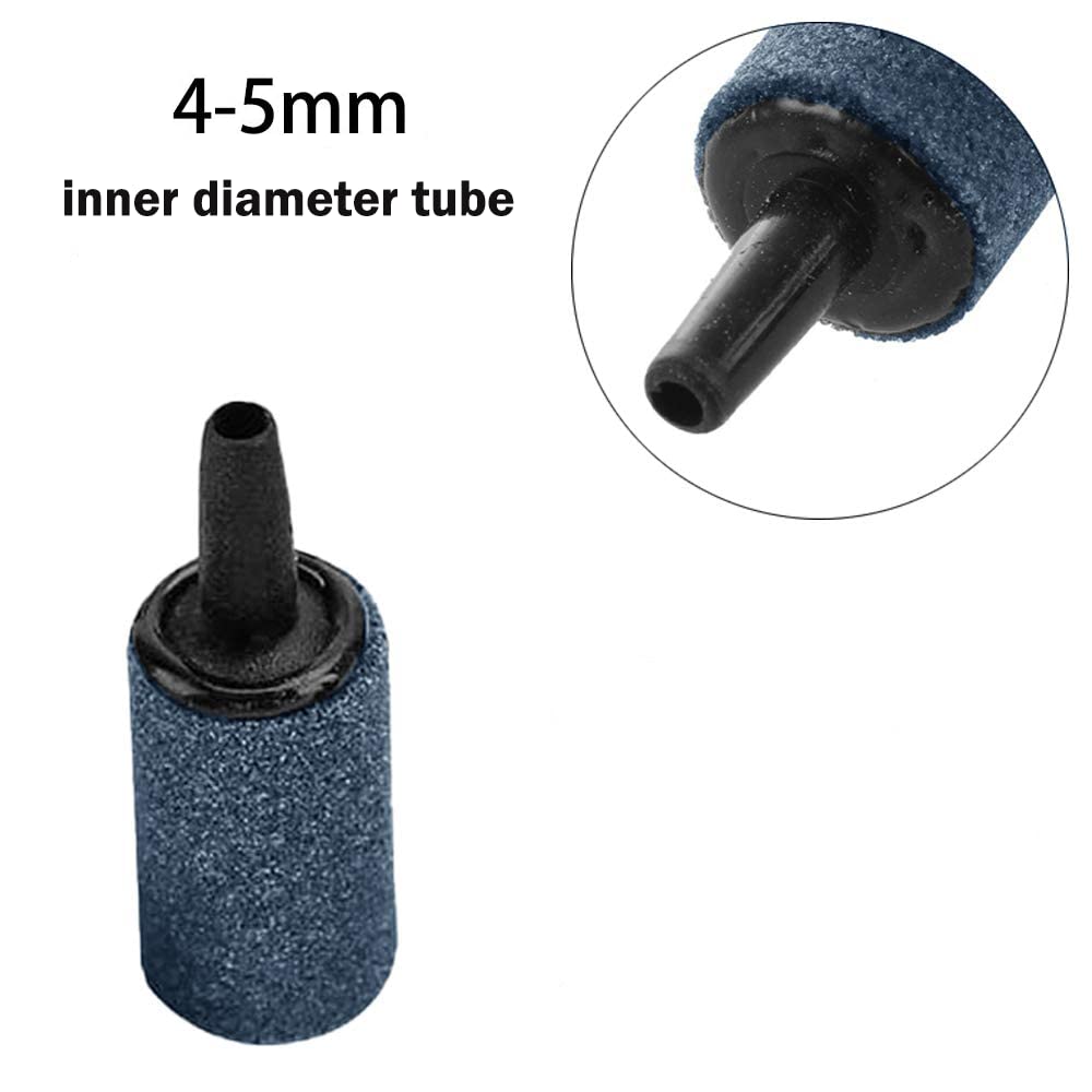 50 Pack 1 Inch Aquarium Air Stone - Cylinder Bubble Diffuser for Fish Tank, Hydroponics & Oxygenation - High Efficiency Grey Airstone Bubbler Pump Accessories (Ideal for Home Aquariums, Fish Breeding & Hydroponic Systems)
