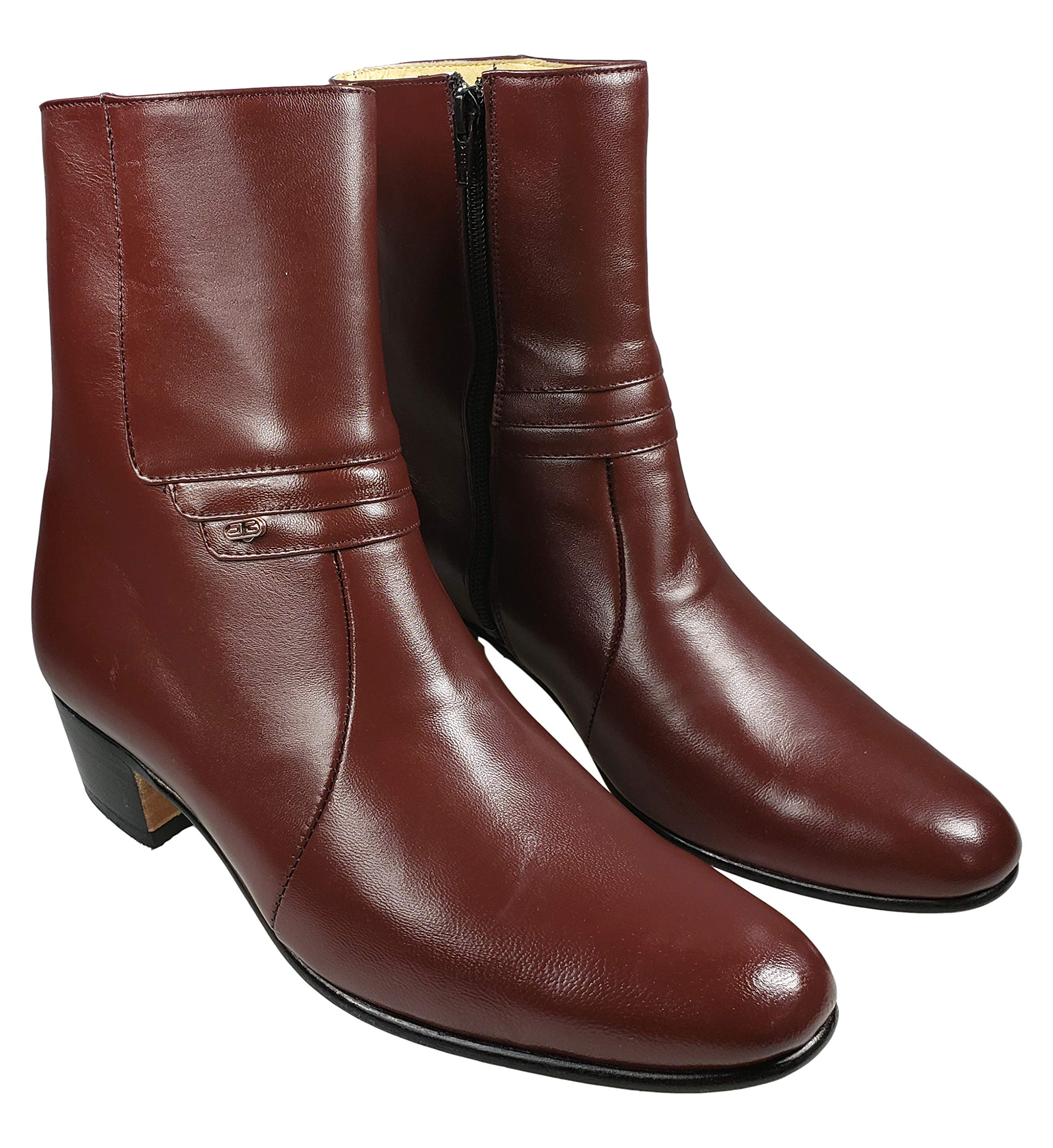 Men's Genuine Leather Dress Ankle Boots - Black Formal Shoes for Business, Office & Special Occasions