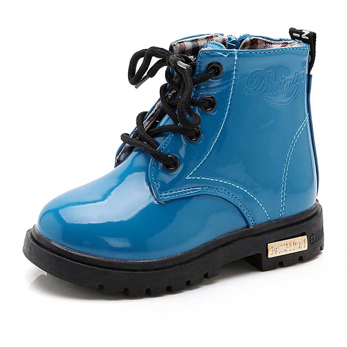 **Waterproof Toddler Shoes for Boys & Girls - Hiking, Climbing & Outdoor Boots with Lacing & Side Zipper - Perfect for Playground, Park & Rainy Day Adventures**