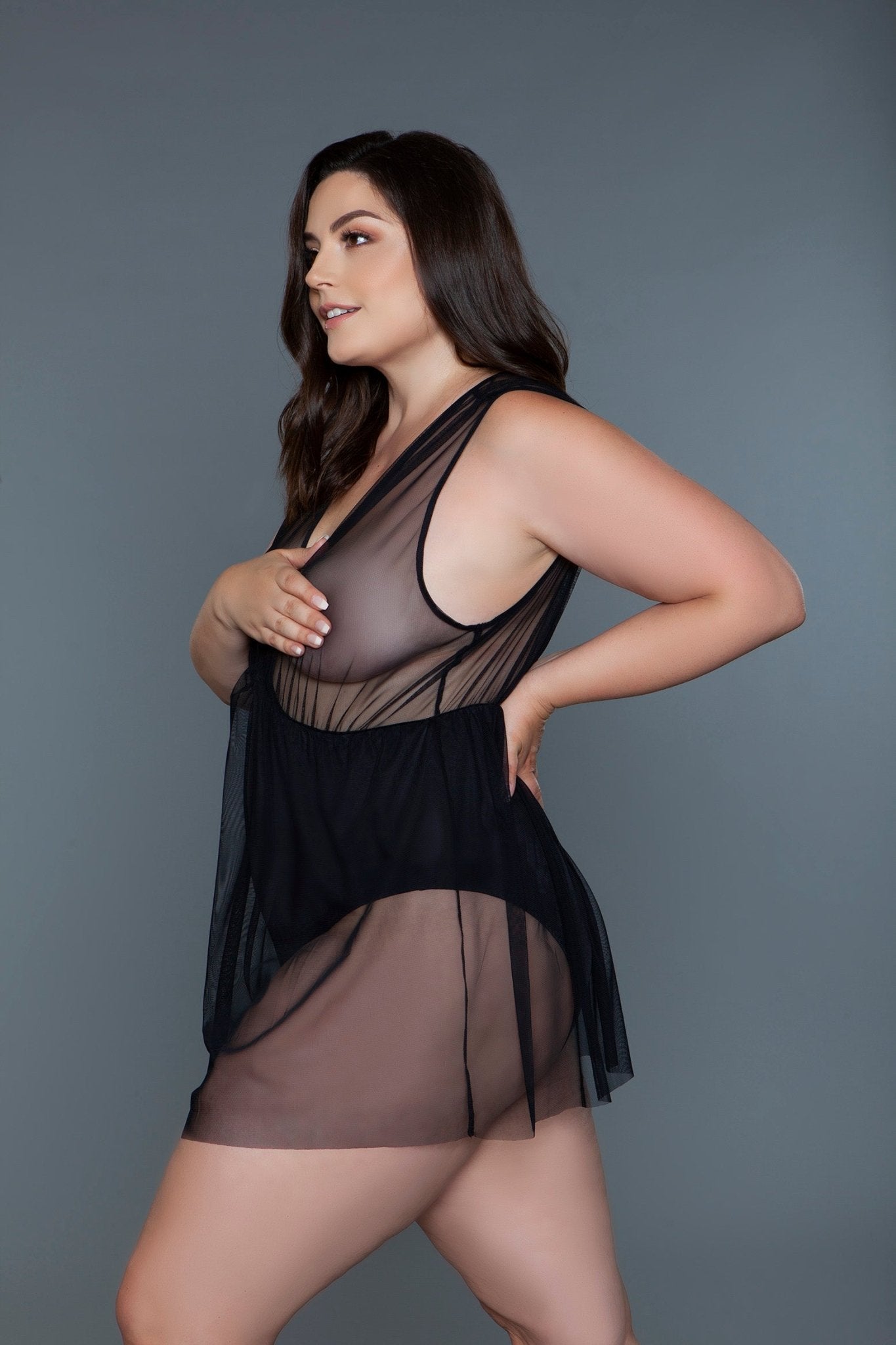 BeWicked Women's Amira Babydoll Lingerie Set 2242 - Sexy Lace Teddy with G-String & Garters for Valentine's Day & Romantic Nights