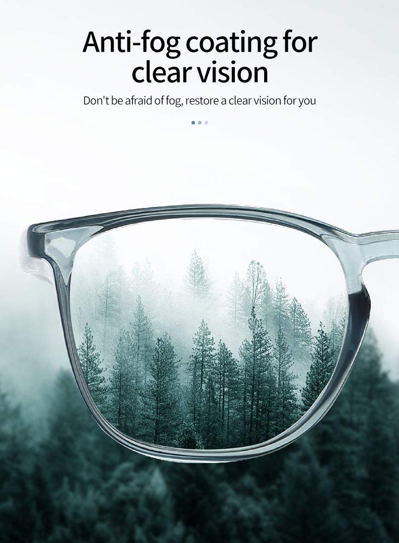 Alsenor Anti Fog Safety Glasses - Blue Light Blocking, UV Protection, Dustproof Protective Eyewear for Men & Women (Blue) - Ideal for Construction, Lab Work & Computer Use