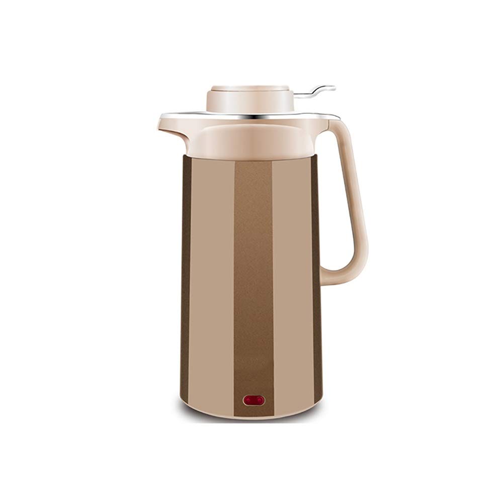SLATIOM Double Layer Insulated Electric Kettle - 304 Stainless Steel, Fast Boiling, Auto Shut-Off, Cordless Design for Home & Office (Color: Black) - Perfect for Tea, Coffee, Soup & Baby Bottle Warming
