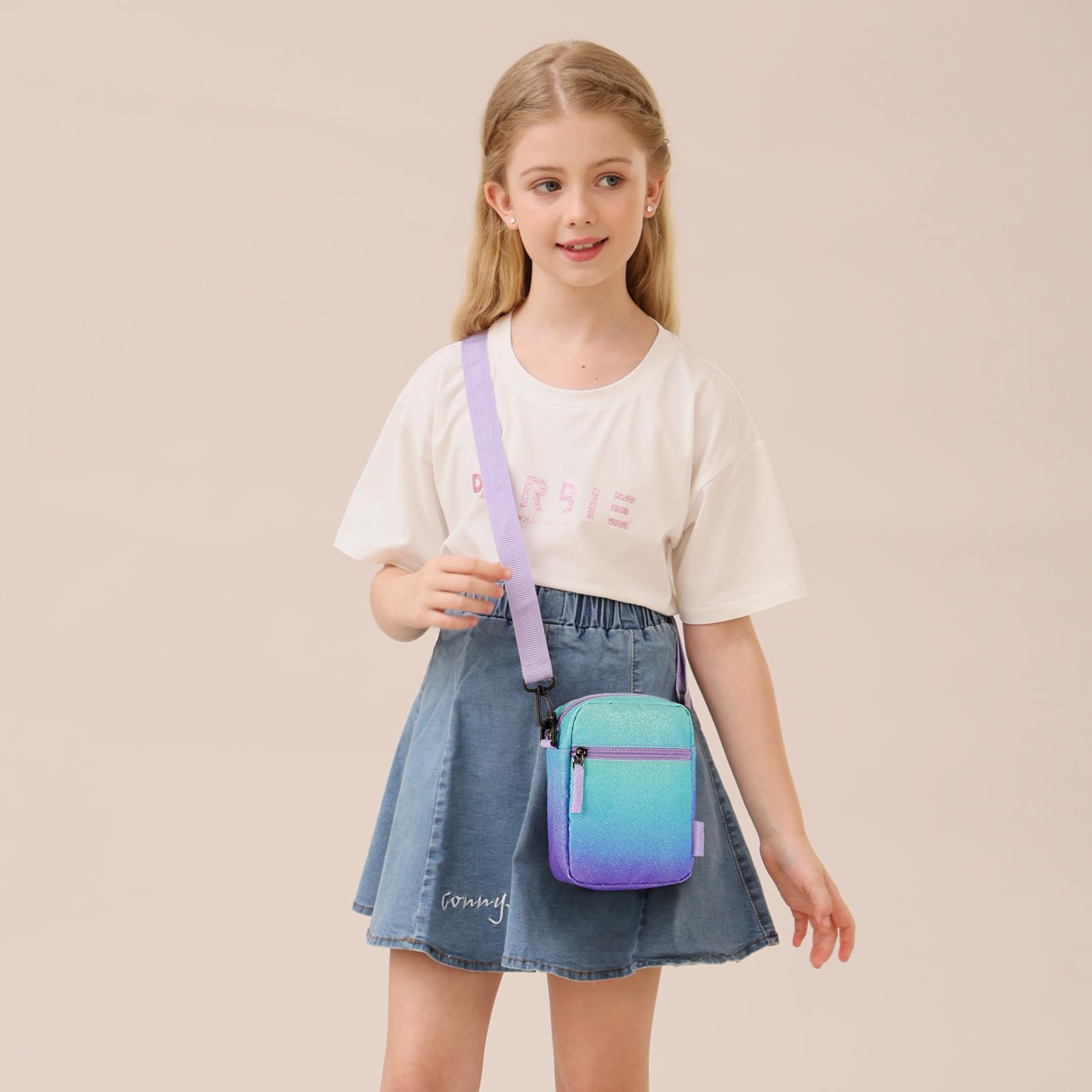 **Choco Mocha Kids Crossbody Purse for Girls Ages 8-12 - Stylish & Functional Mini Handbag for School, Travel & Play**