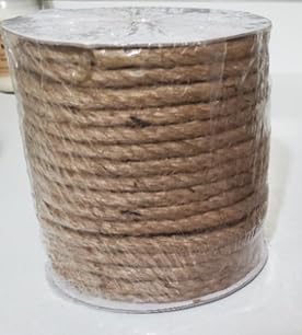 Natural Jute Rope 10mm x 30m - Eco-Friendly Hemp Rope for DIY Crafts, Cat Scratching Posts, Home Decor & Garden Projects - Perfect for Macrame, Wrapping, and Decorative Knotting