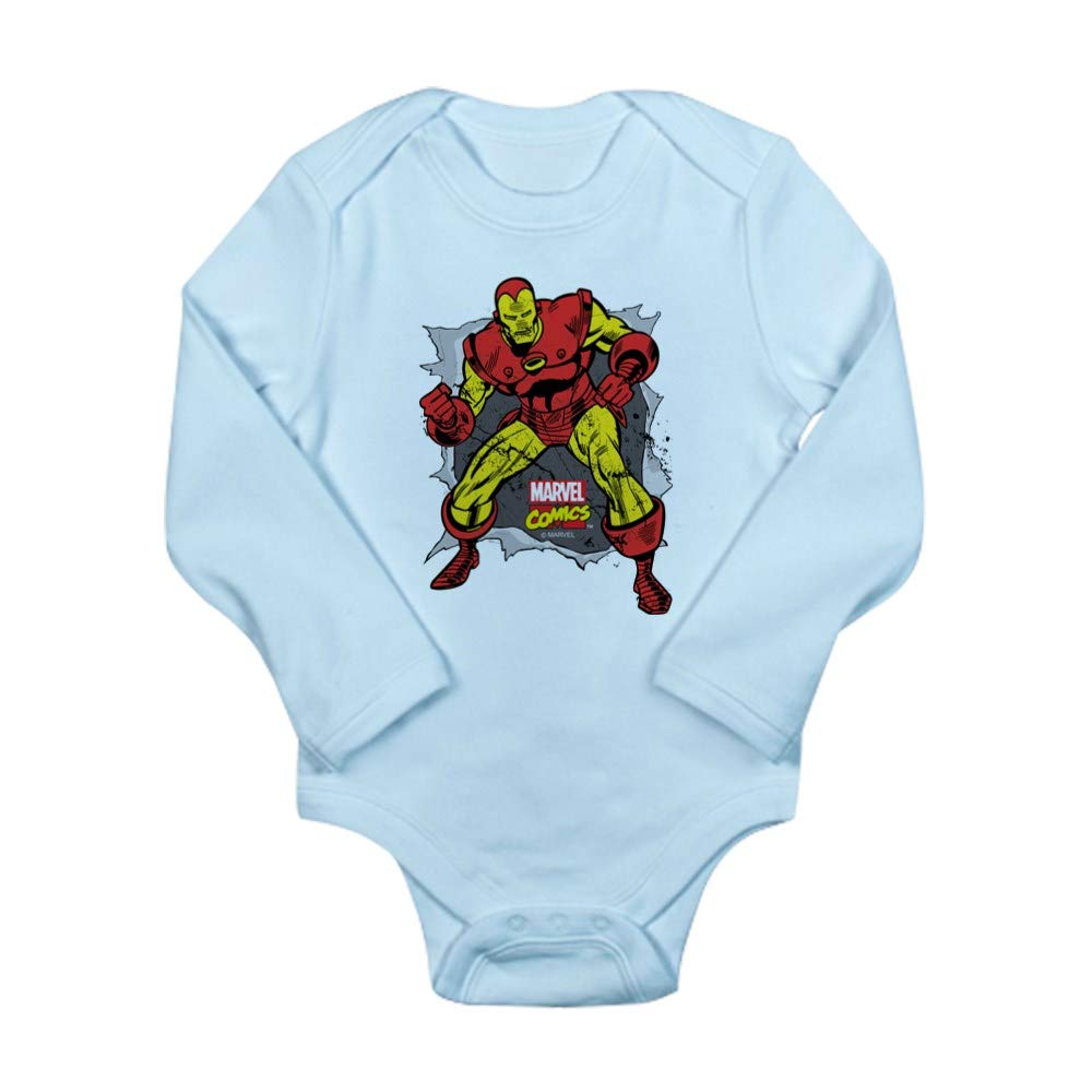 Iron Man Ripped Long Sleeve Infant Baby Bodysuit - Superhero Costume for Boys & Girls | Perfect for Halloween, Cosplay & Superhero-Themed Parties
