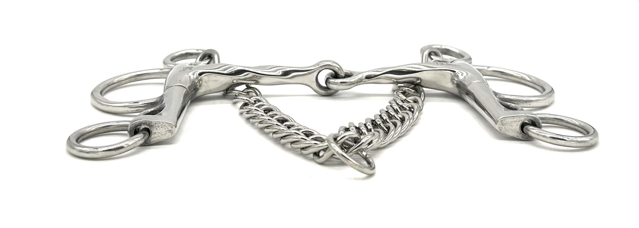 Jake Adams Slow Twist Single Joint Pelham Bit for Horses - English Riding, Dressage & Show Jumping - Comfortable & Precise Control
