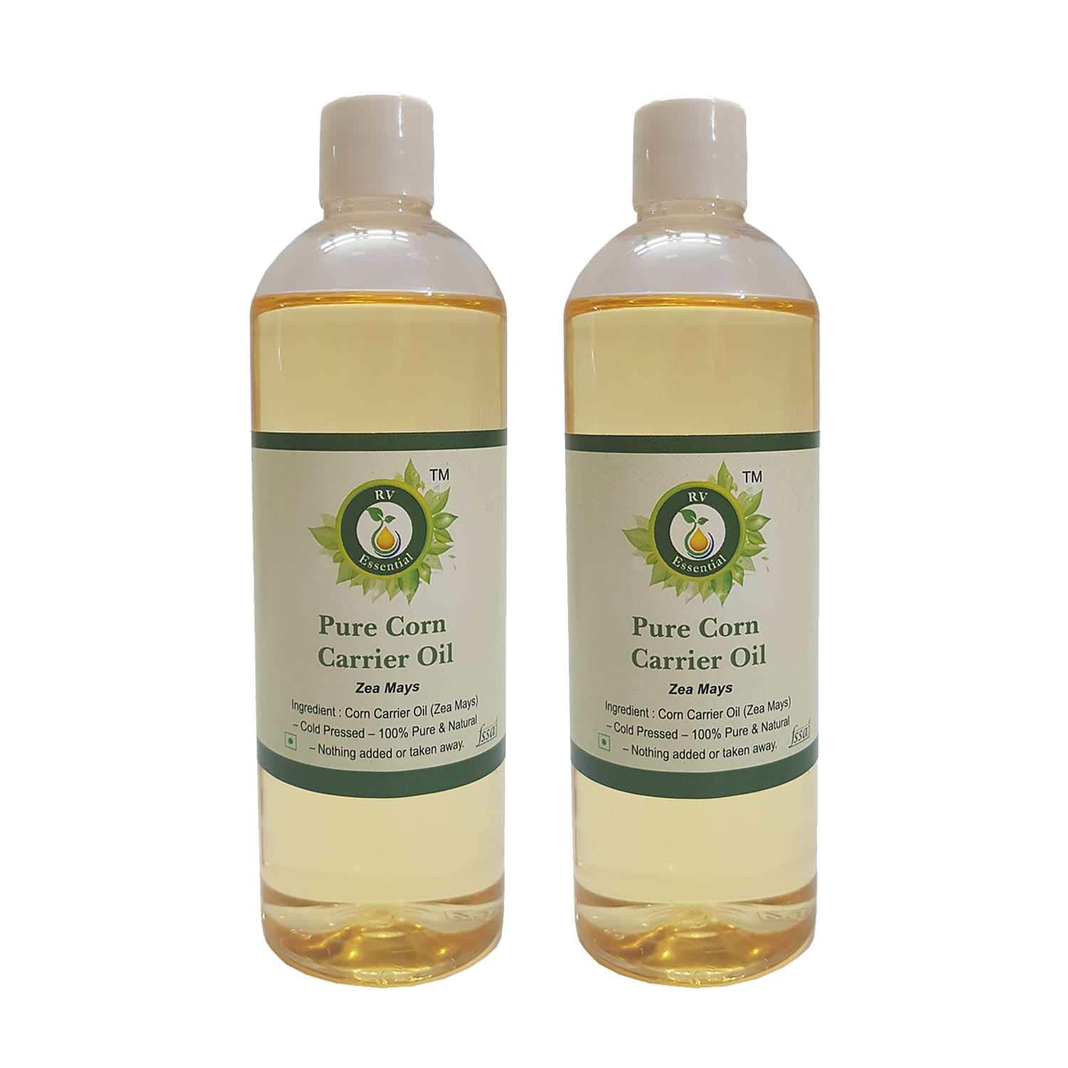 100% Pure & Natural Cold Pressed Corn Carrier Oil (Pack of 2 x 100ml) - Zea Mays for Aromatherapy, Massage & Skin Care | Essential Oil for DIY Beauty & Relaxation