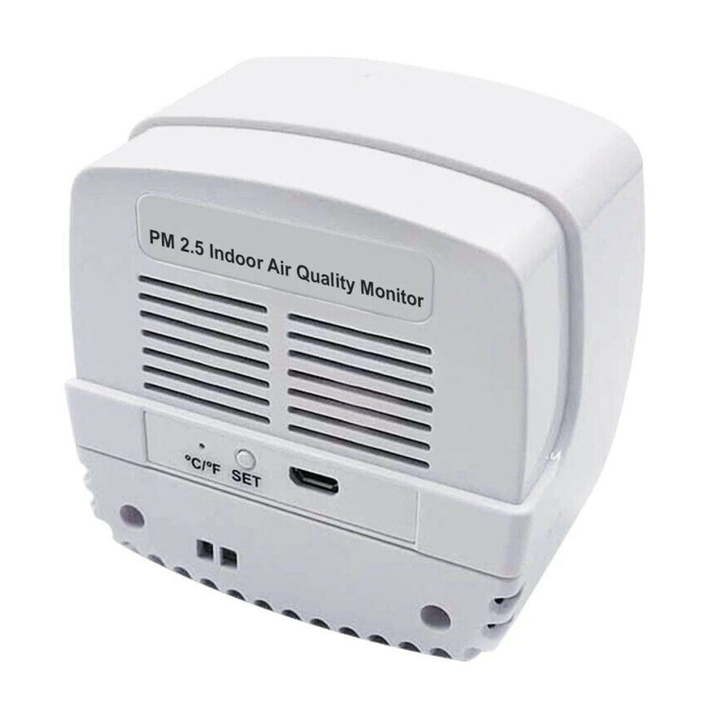 PM 2.5 Air Quality Monitor for Home - Indoor Air Pollution Detector with Real-Time PM2.5/PM10 Measurement - Perfect for Bedroom, Office & Nursery Air Quality Monitoring