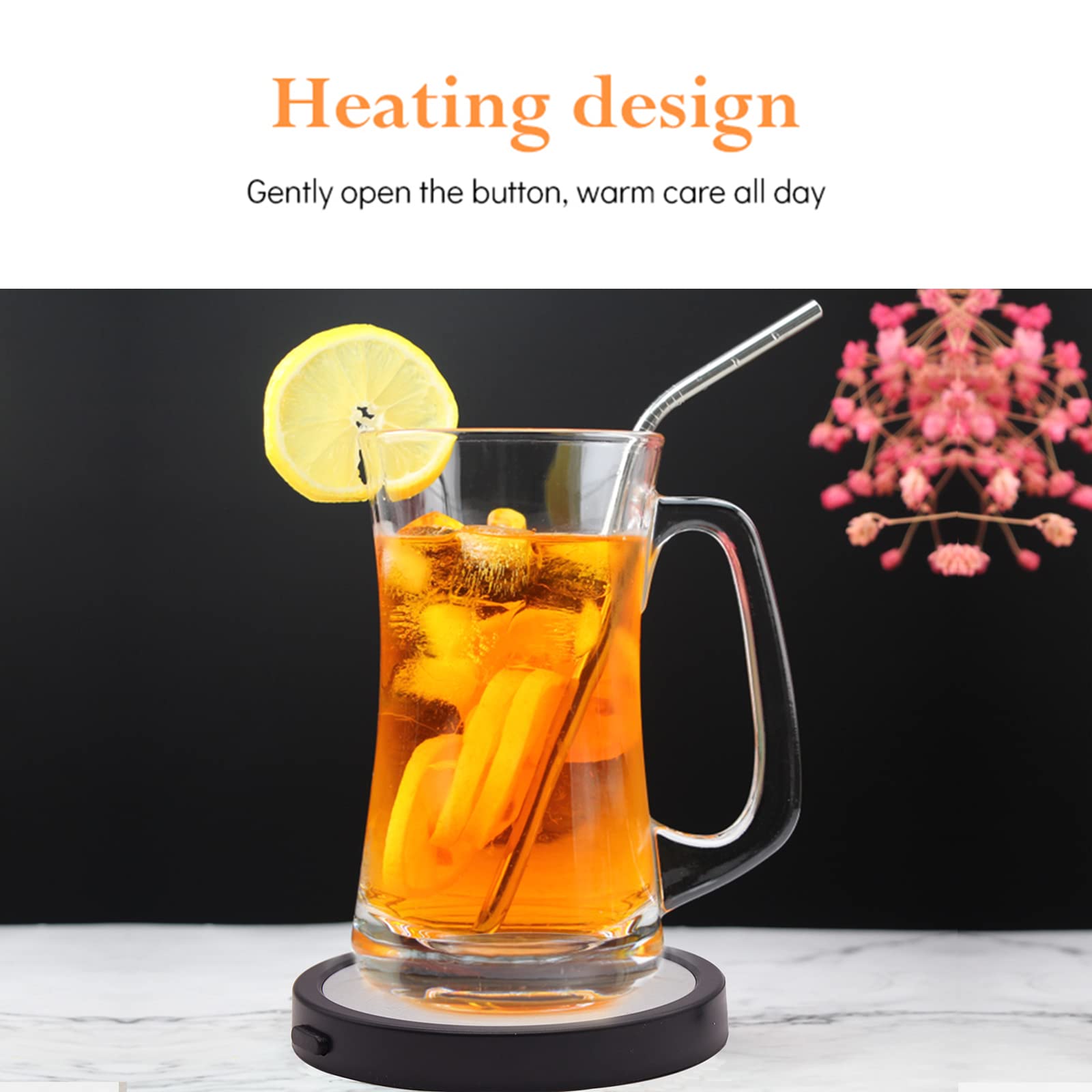 Mairhie USB Coffee Mug Warmer for Desk - Keep Coffee, Tea & Milk Hot - Portable Beverage Warmer Plate (Black) - Perfect for Office, Home & Travel Use