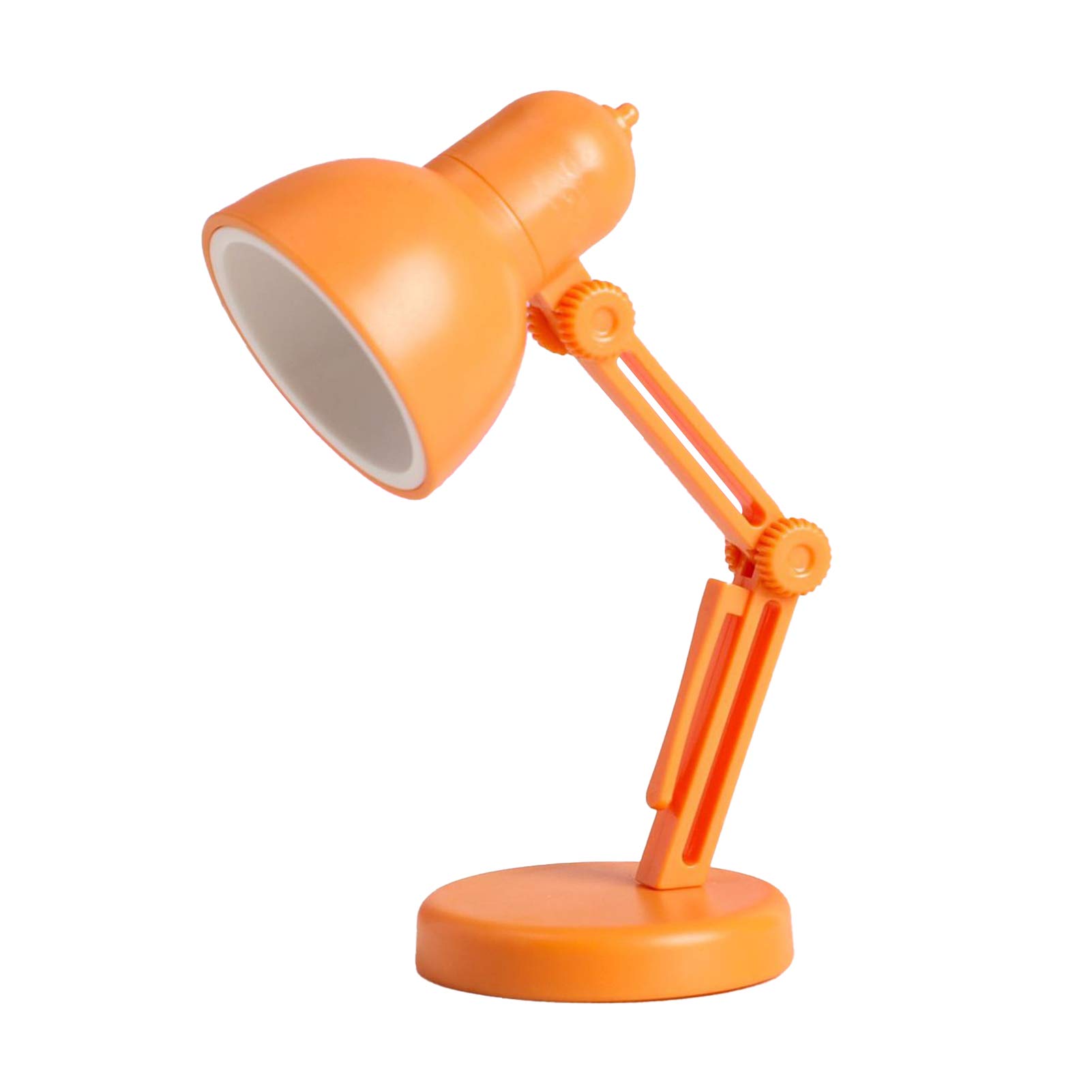 QiancArolBD Portable Folding Mini LED Desk Lamp - Eye Protection Night Light for Bedroom, Office & Study - Adjustable Brightness for Reading & Working (Orange)