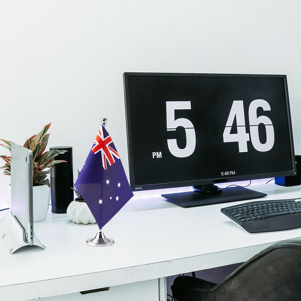 Australia Flag - 12x18 Inch Small Mini Australian Desk & Table Flags for Home, Office, Party Decorations - Perfect for World Cup, Olympics, National Day Celebrations & Patriotic Displays