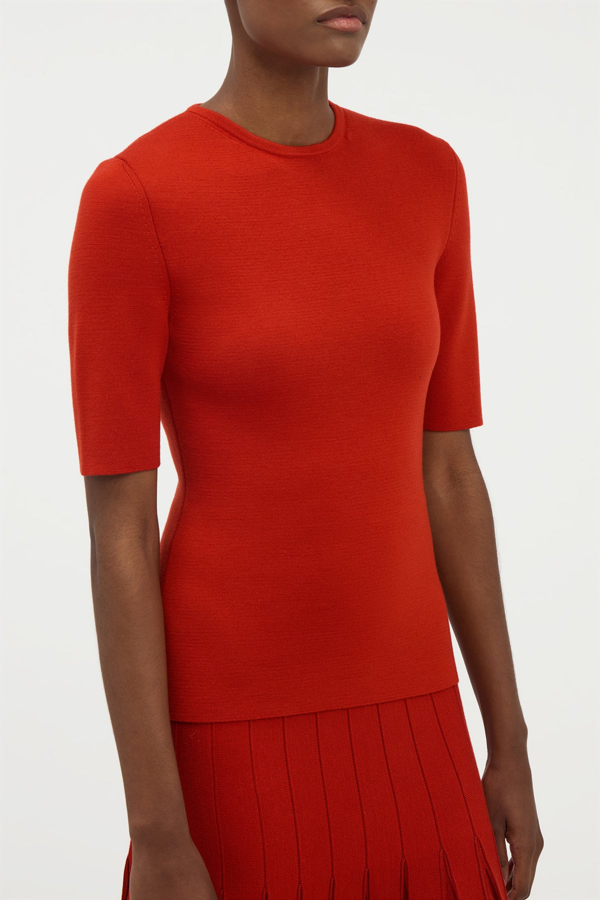 Andrius Women's Knit Top - Soft Antelope Orange Merino Wool Sweater for Fall & Winter | Cozy Casual Wear, Office Outfits, and Weekend Layering
