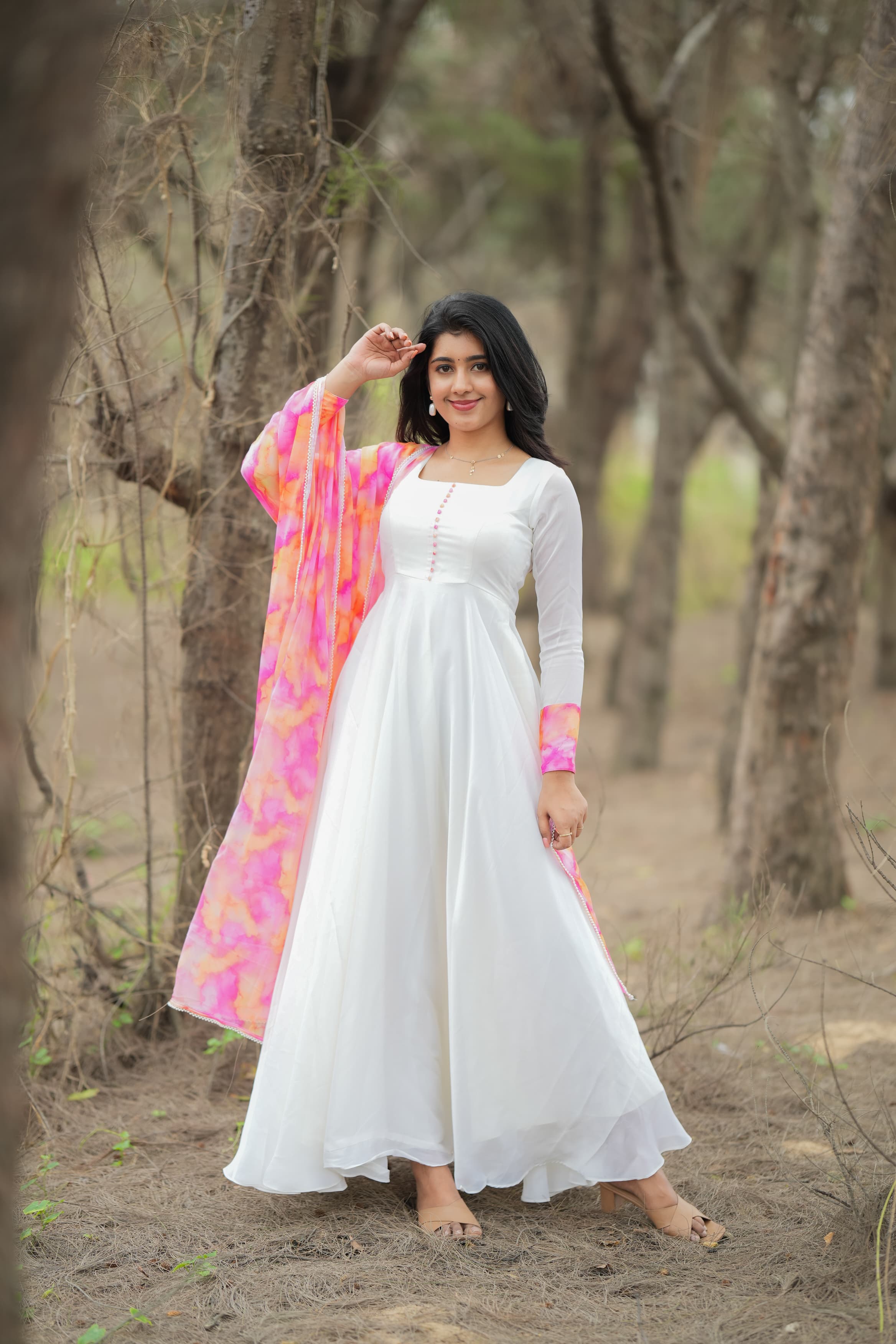 Arunima Simple and Elegant Anarkali Dress for Women | DD644 | Traditional Indian Kurti for Festivals, Weddings & Special Occasions