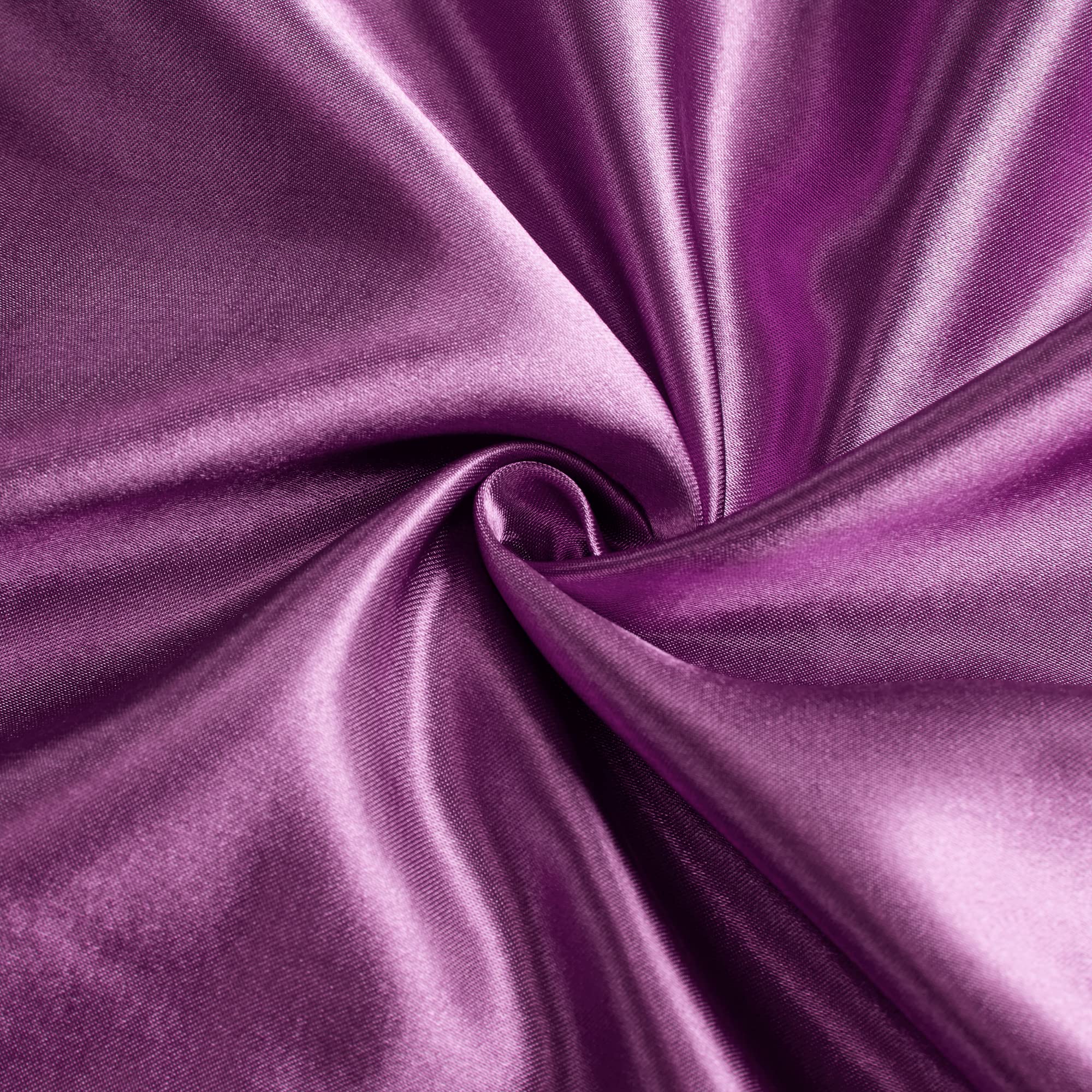 Purple King Satin Pillowcase Set of 2 - 20x40 Inch Silk Pillow Covers for Hair & Skin Care, Soft & Smooth with Envelope Closure - Perfect for Beauty Sleep, Travel & Home Decor